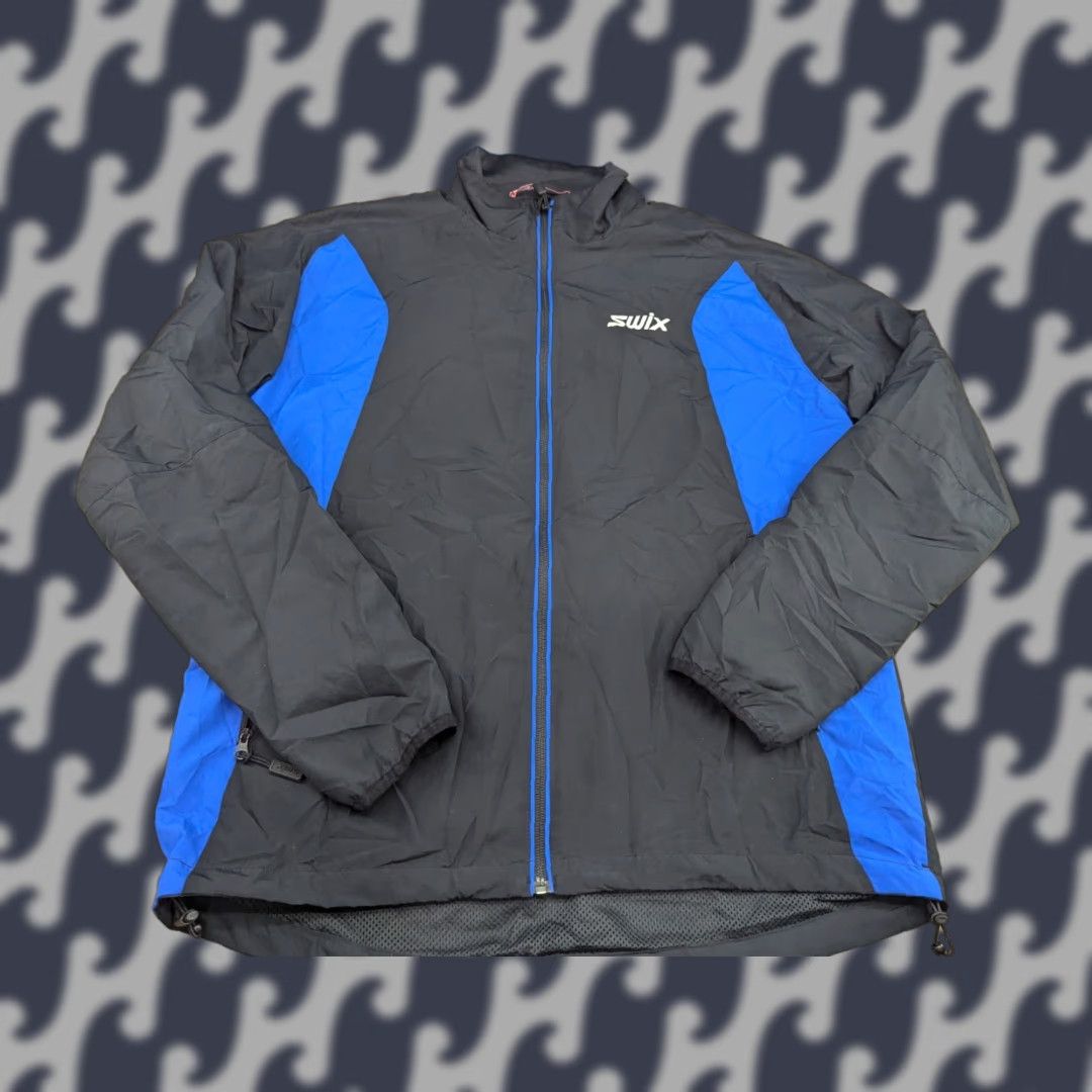 Vintage VINTAGE Swix Ski Jacket Mens M Black Blue Full Zip Cross Country Skiing Jacket Size US M / EU 48-50 / 2 - 1 Thumbnail