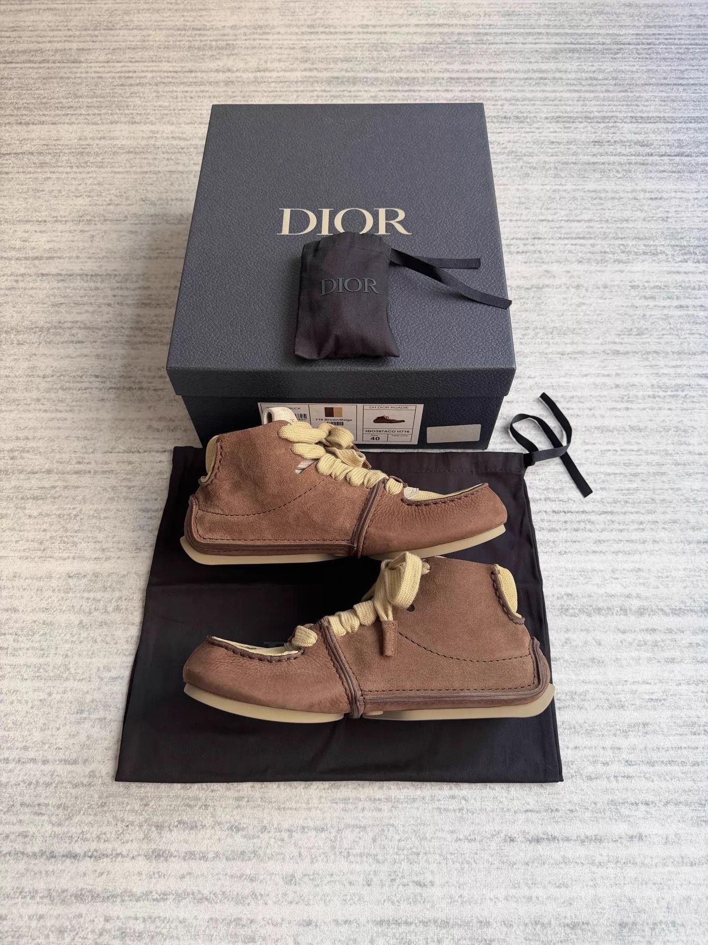 Dior Dior Roadie Brown Suede Wide Foot Sneakers 40 Size US 7 / EU 40 - 4 Thumbnail