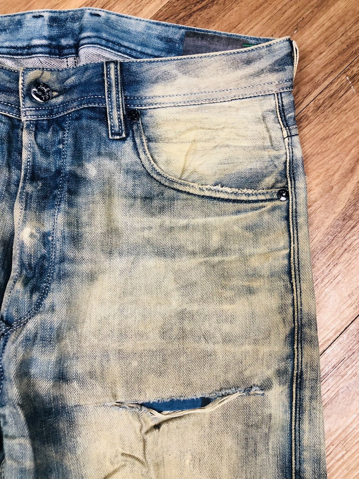 Diesel Diesal Industry Distress Jeans (36) Size US 28 / EU 44 - 8 Thumbnail