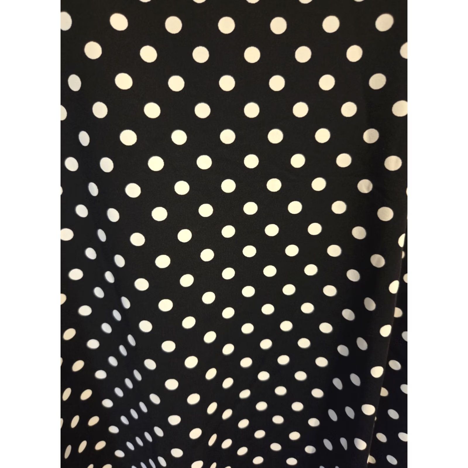 Lands' End Lands End Black White Polka Dot Print Silky Shirt 2X Womens Size XXL / US 16-18 / IT 52-54 - 3 Thumbnail