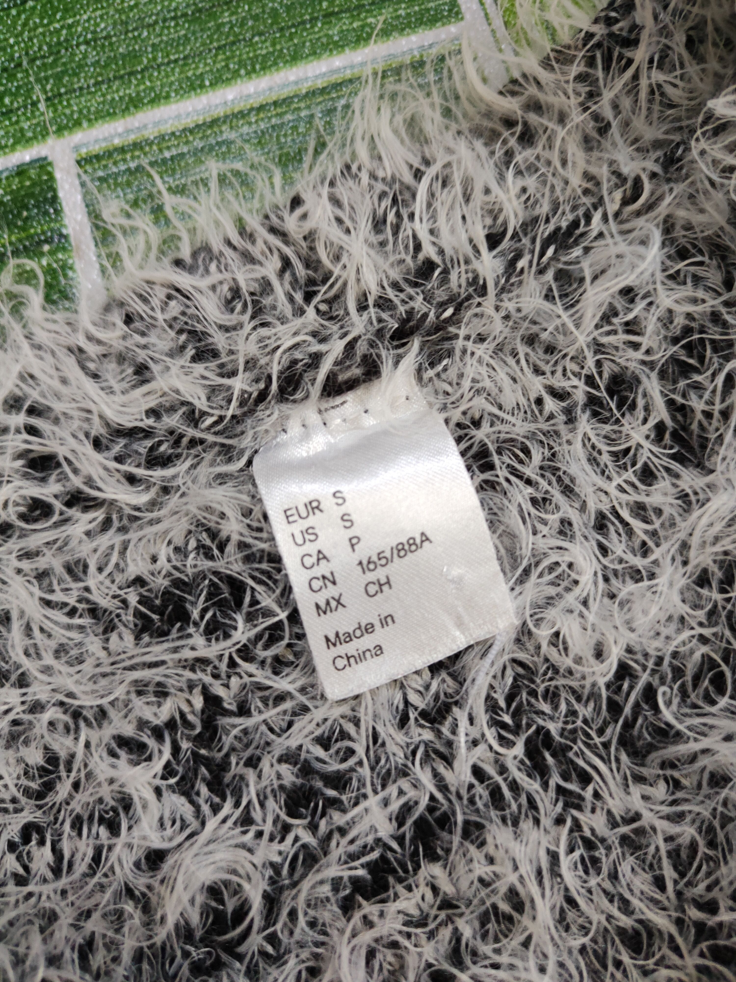 Japanese Brand H&M White Navy Shag Shaggy Fur Mohair Knitwear #S2106 Size S / US 4 / IT 40 - 13 Thumbnail
