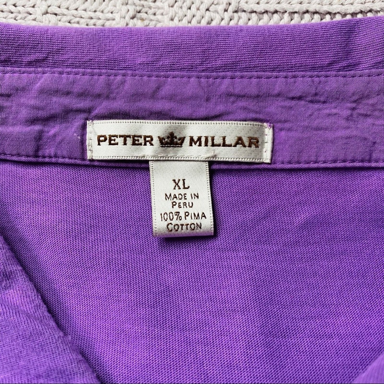 Peter Millar Peter Millar purple short sleeve polo Size US XL / EU 56 / 4 - 4 Thumbnail