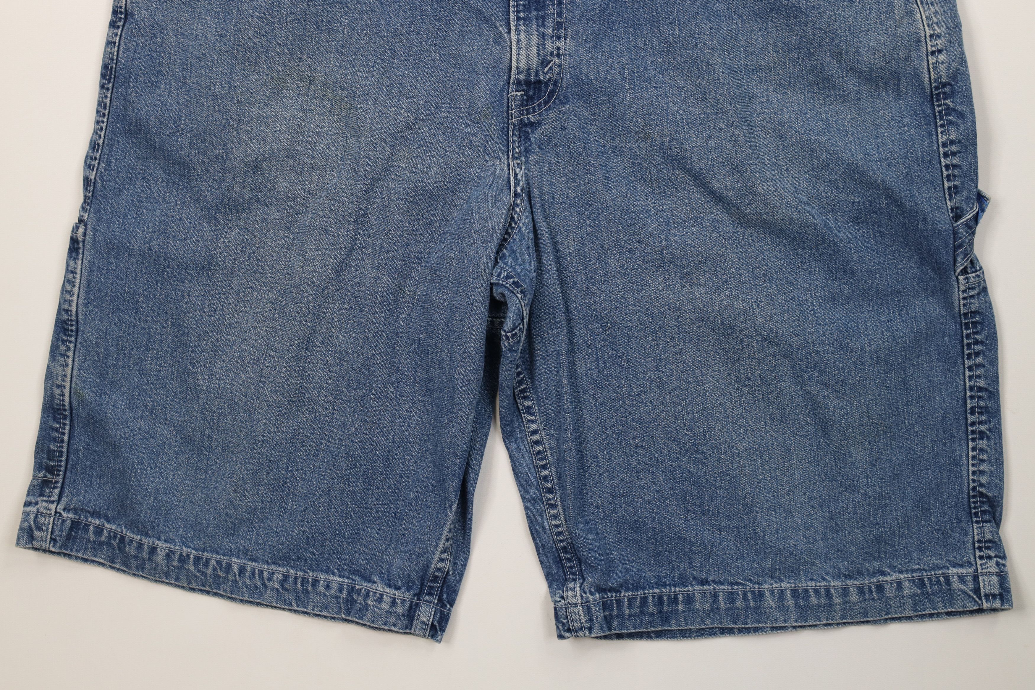 Levi's Vintage Y2K 2000 Levis Baggy Loose Fit Denim Shorts Blue Size US 38 / EU 54 - 4 Thumbnail
