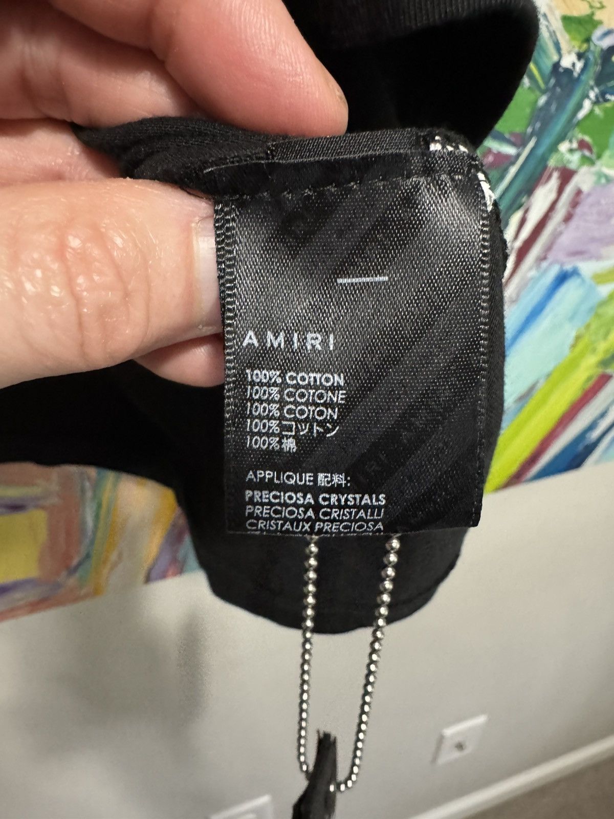 Amiri Amiri Crystal Champagne Tee Size US M / EU 48-50 / 2 - 5 Thumbnail
