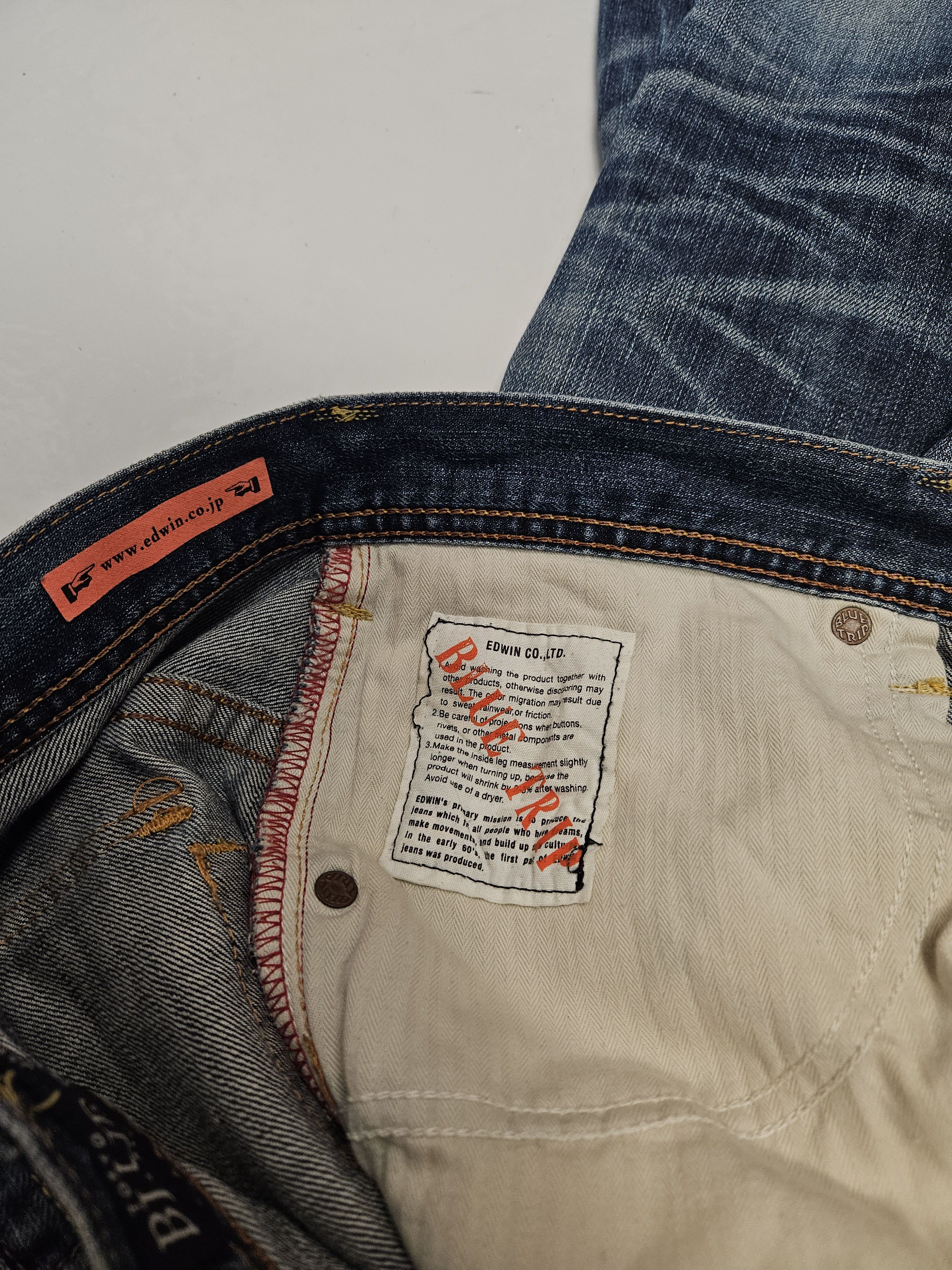 Edwin Edwin blue trip distressed washed bootcut denim Size US 34 / EU 50 - 18 Thumbnail