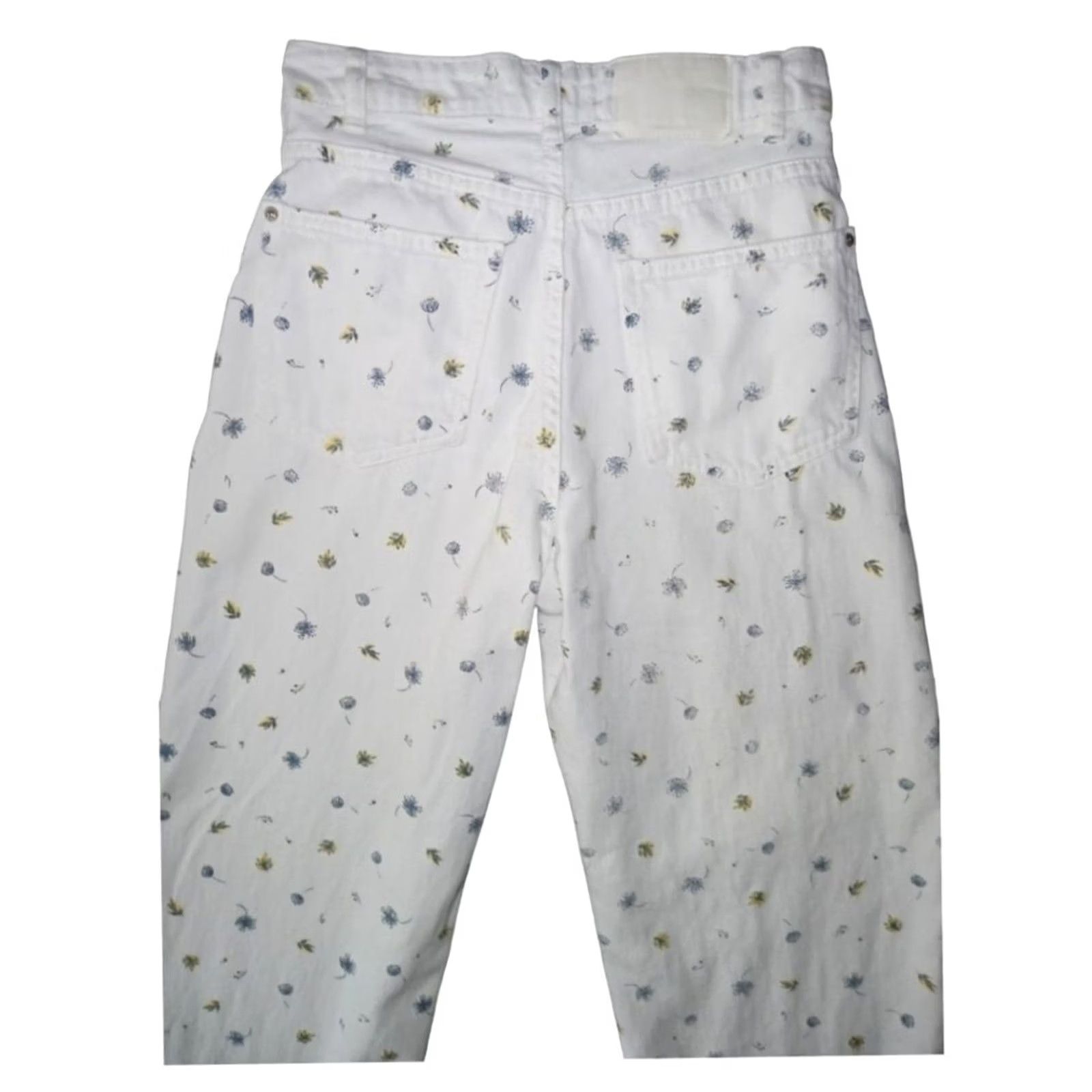 Vintage Denim Women Lefties Jeans Floral Wide-Leg 0 White Women's Denim Size ONE SIZE - 2 Thumbnail