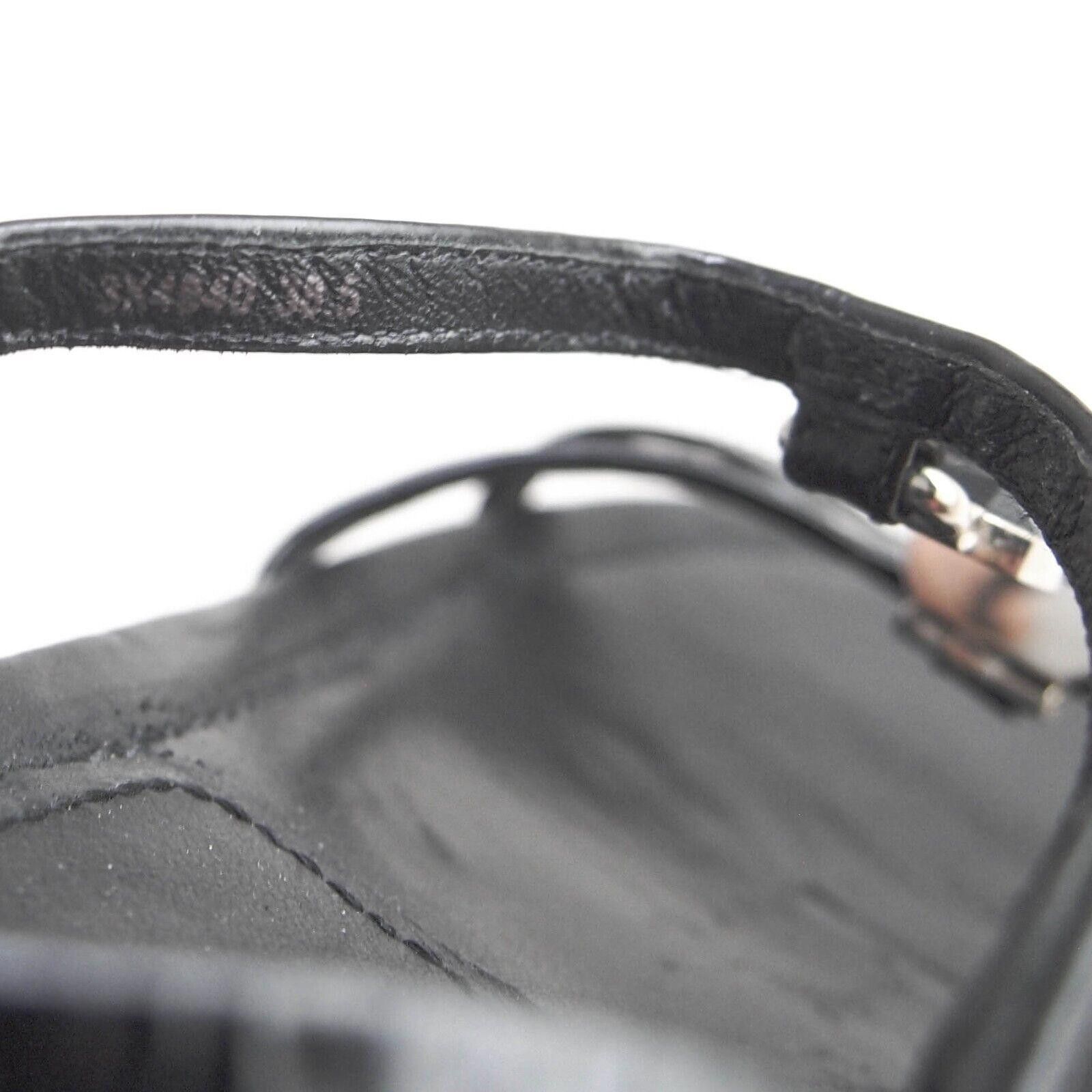 Prada Prada Sandals Black Rhinestones Pat Leather US 8.5 EU 38.5 Size US 8.5 / IT 38.5 - 5 Thumbnail