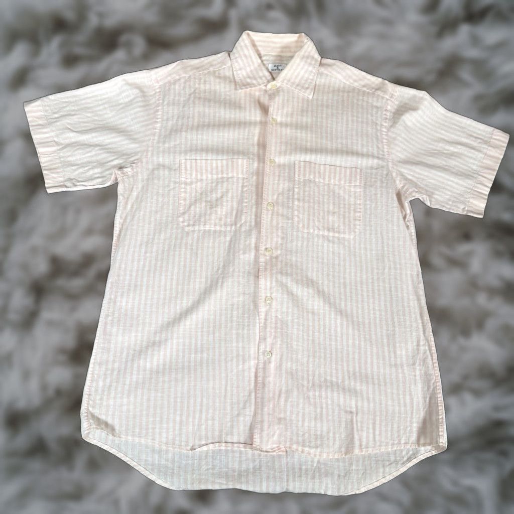Pinko Vintage Maus & Hoffman Cotton Striped Button Shirt Mens Medium Pink 80s Size US M / EU 48-50 / 2 - 1 Thumbnail