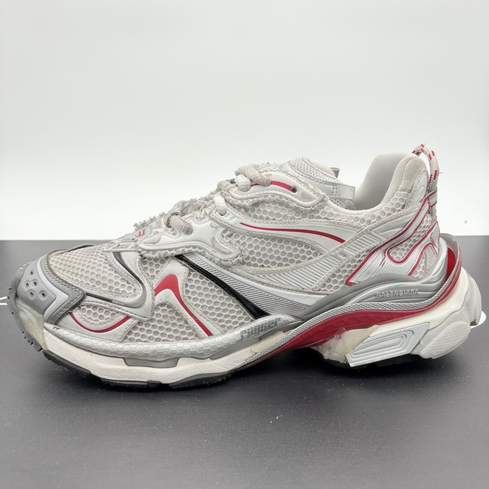Balenciaga Balenciaga Runner 2.0 ' White Grey Red ' | GREAT CONDITION! Size US 11 / EU 44 - 8 Thumbnail