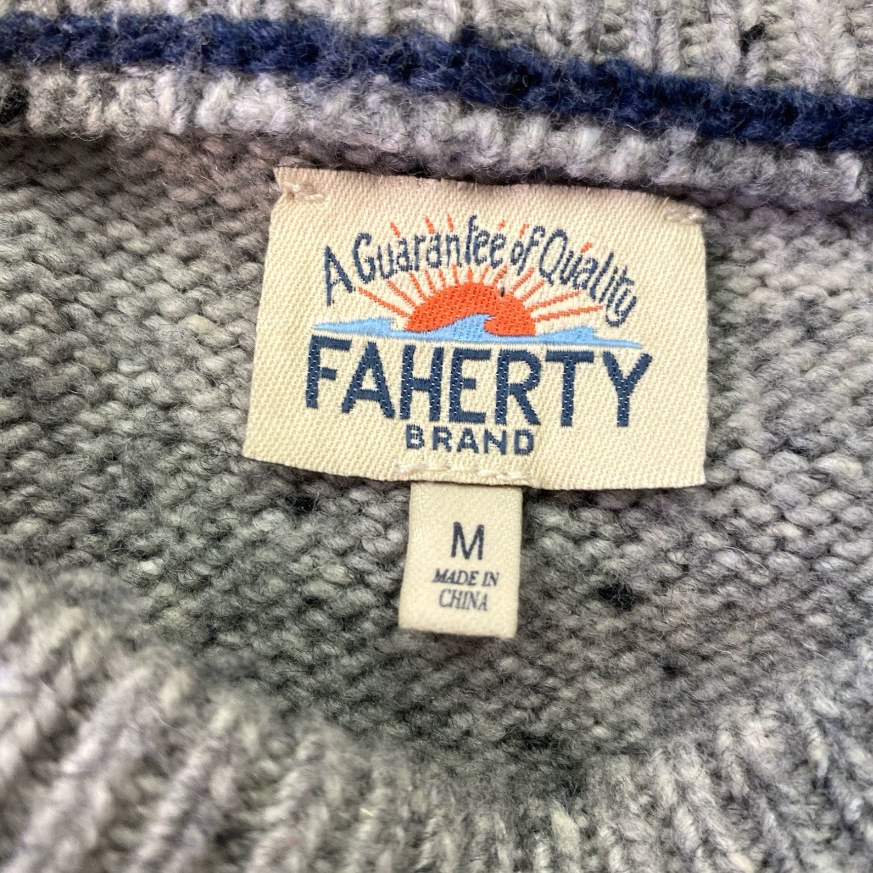 Faherty Faherty Wool Blend Crewneck Sweater Mens M Gray Speckled Knit Pullover Crew Neck Regular Fit Long Sleeve Vintage: No Size US M / EU 48-50 / 2 - 3 Thumbnail