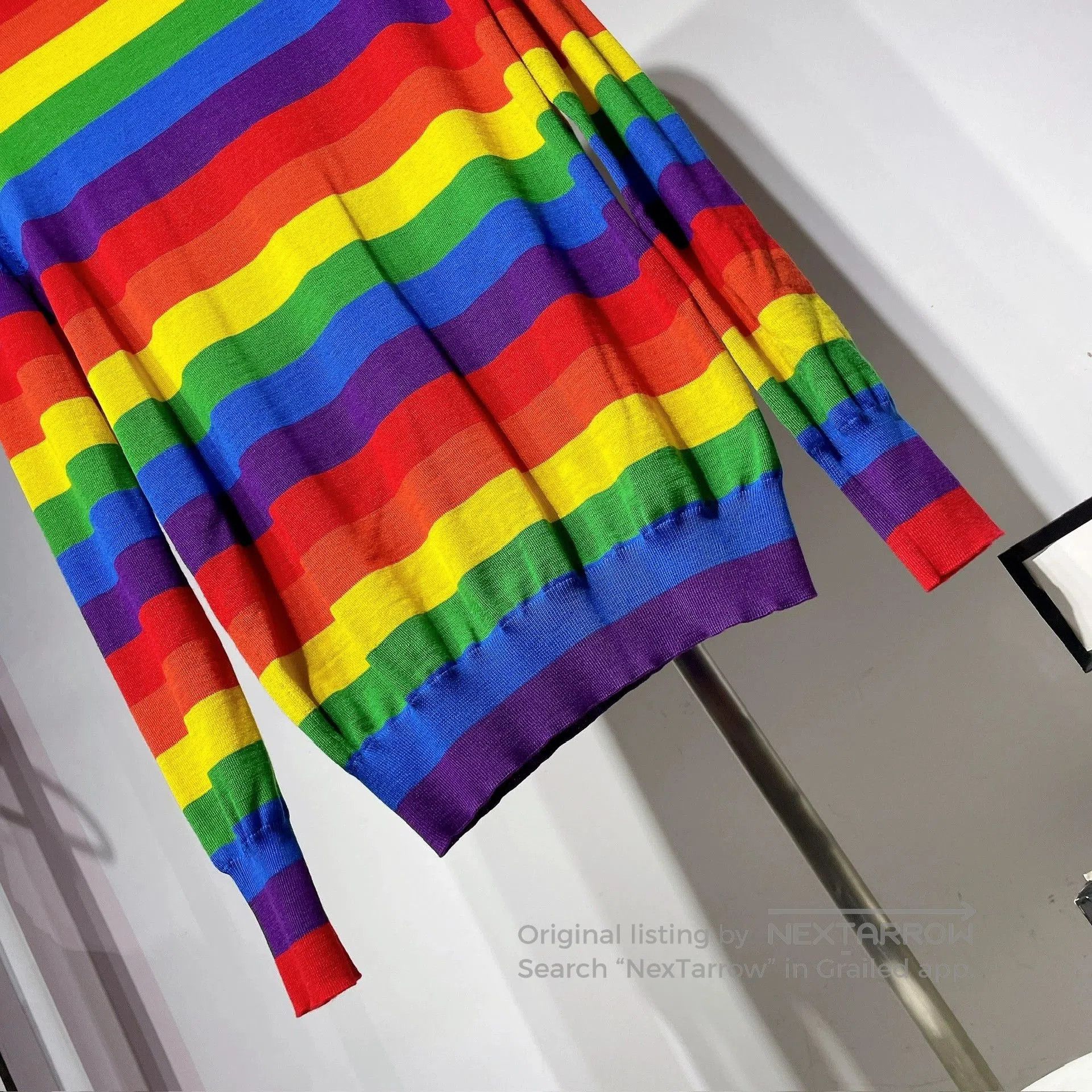 Loewe multicolored knitted sweater with dog graphic. Size US S / EU 44-46 / 1 - 6 Thumbnail