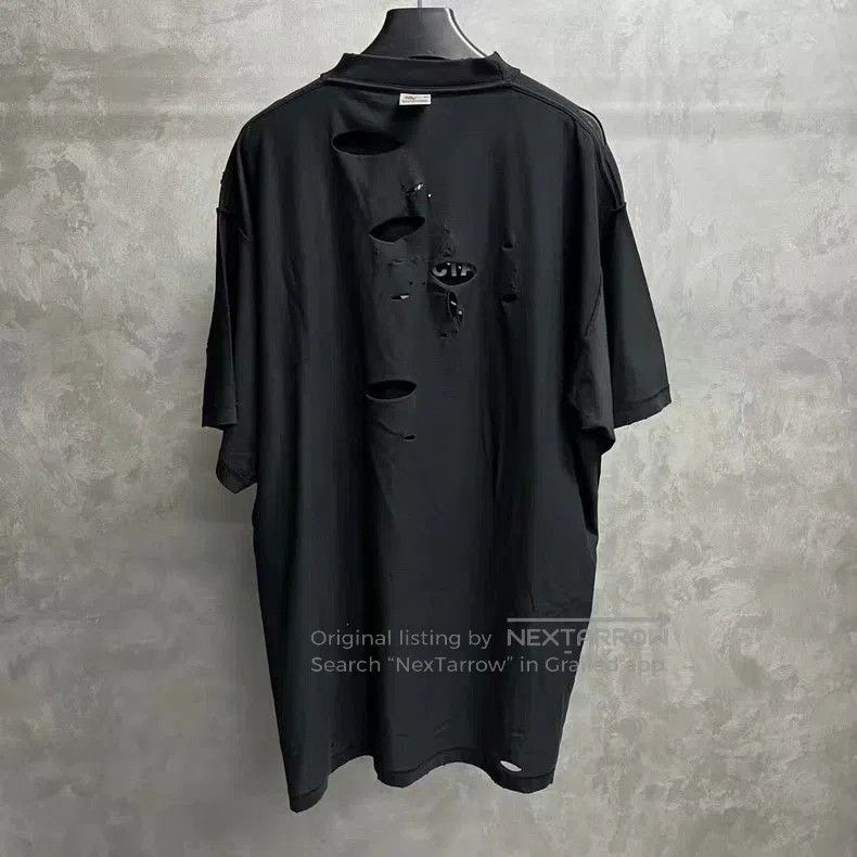 Balenciaga Balenciaga 24 Black Logo Print Short Sleeve Tee. Size US XL / EU 56 / 4 - 2 Thumbnail