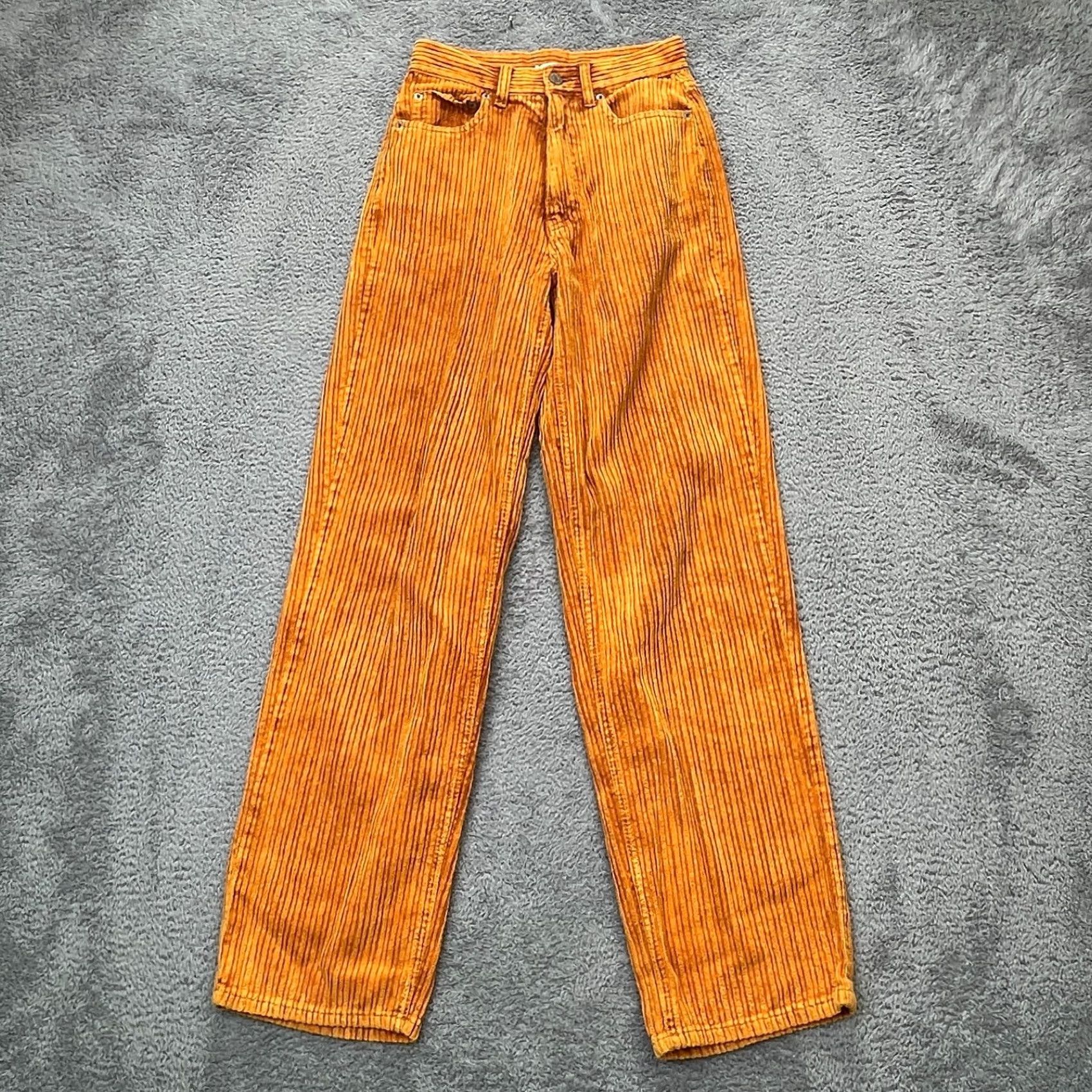 Urban Outfitters VINTAGE Urban Outfitters Pants Womens 24 Orange BDG High Rise Baggy Logo Corduroy Cotton Size 42" / US 20 - 2 Thumbnail