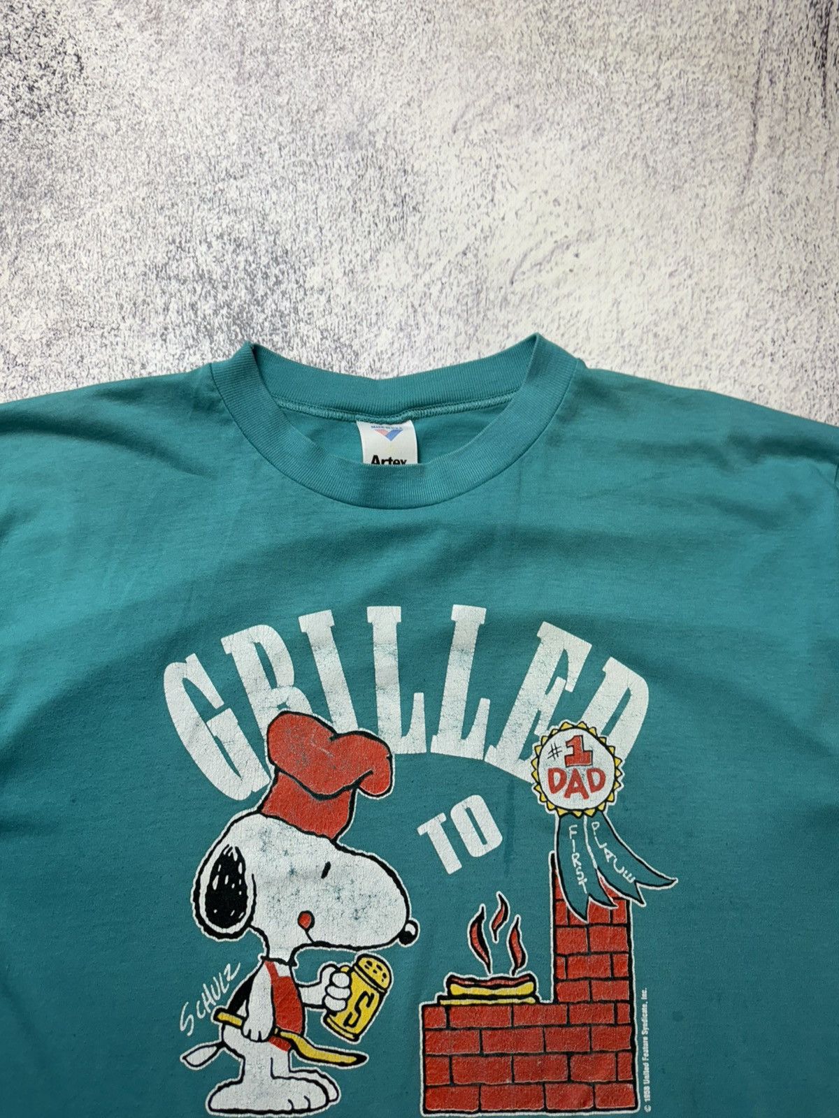 Vintage Vintage Snoopy shirt #1 Dad to perfection 80s Peanuts USA L Size US L / EU 52-54 / 3 - 15 Thumbnail