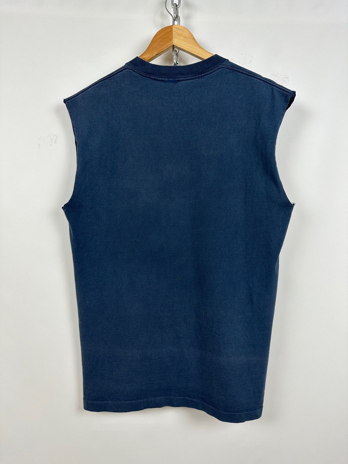 Stussy 90s Vintage Stussy Faded Navy Single Stitch USA Sleeveless Size US M / EU 48-50 / 2 - 2 Thumbnail