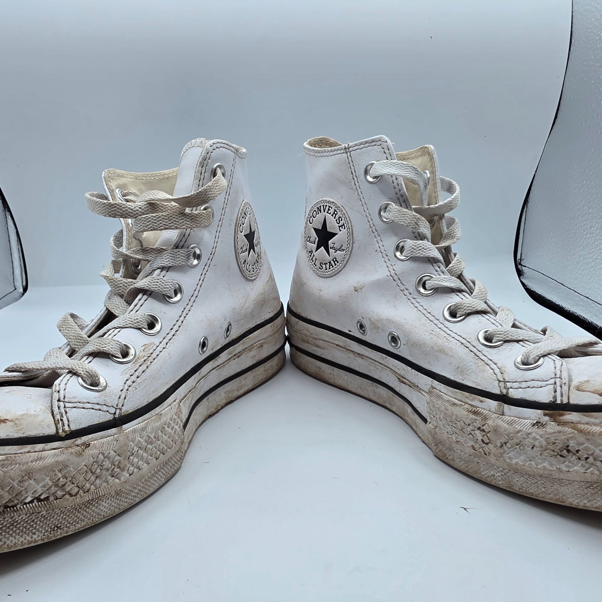 Converse Converse Chuck Taylor All Star Lift Platform Leather Womens Size US 7 / IT 37 - 3 Thumbnail