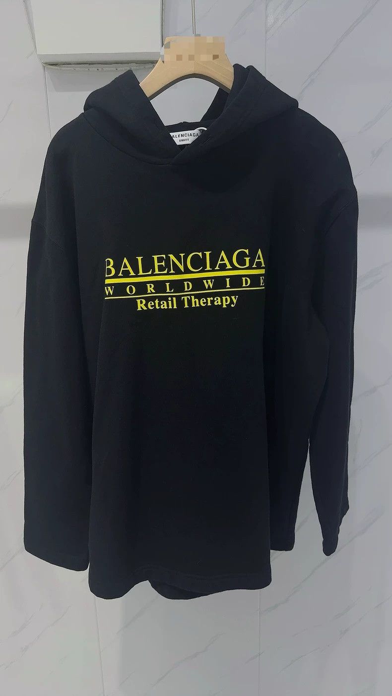 Balenciaga Balenciaga Underline slogan logo black hoodie size S 99 ne Size US S / EU 44-46 / 1 - 1 Thumbnail