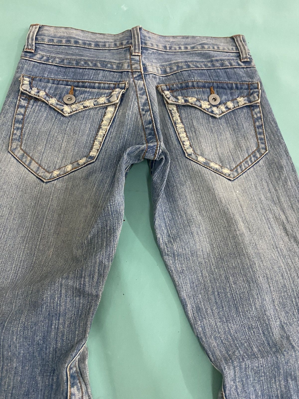 Japanese Brand × RBRSL × Tornado Mart Flare jeans Rubbber soul distressed Boot Cut unisex Size US 31 - 3 Thumbnail
