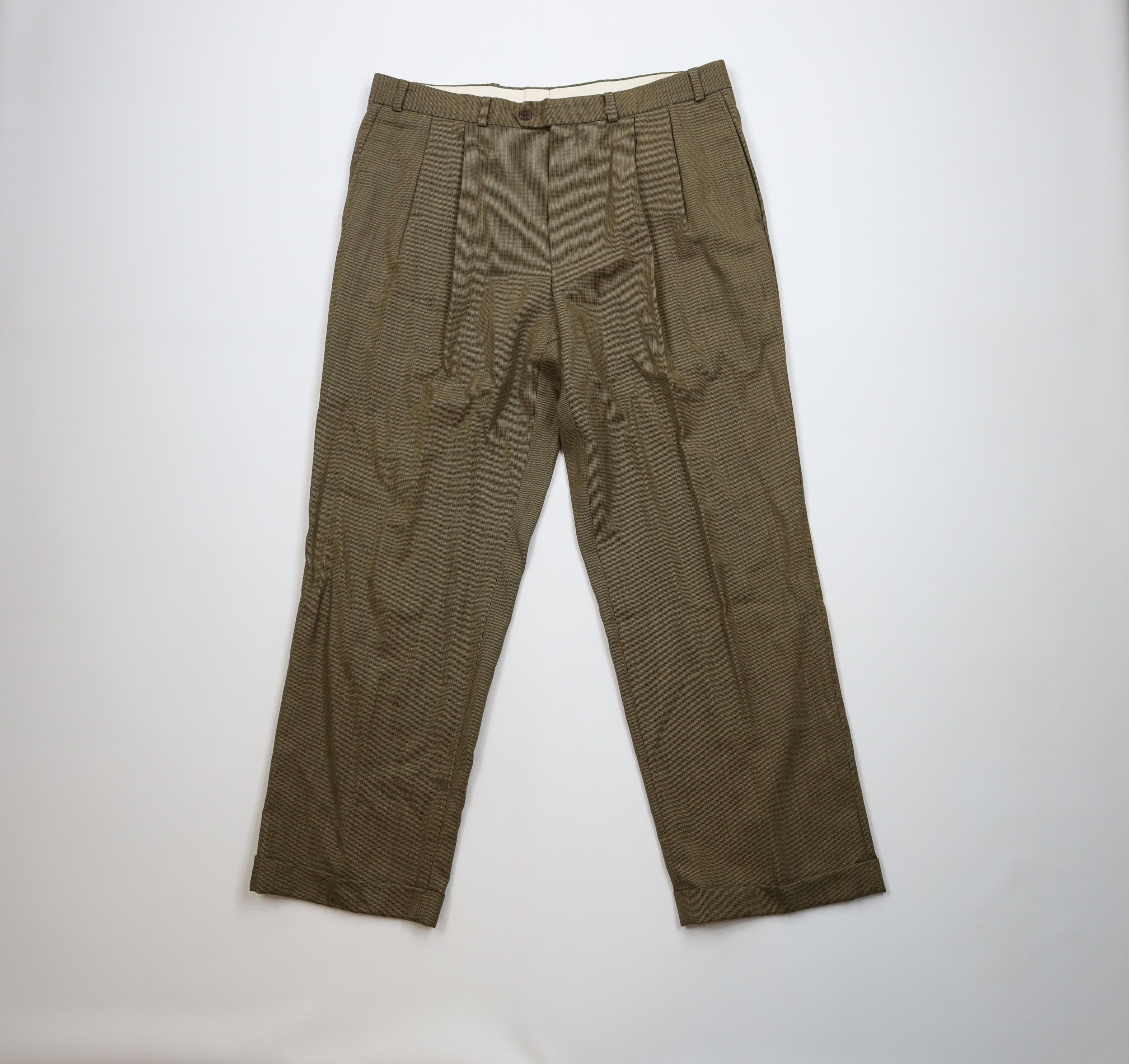 Ralph Lauren Vintage 90s Ralph Lauren Wide Leg Chino Pants Plaid Size US 36 / EU 52 - 1 Thumbnail