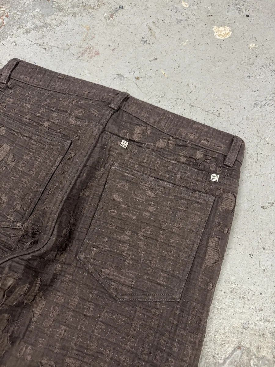 Givenchy SS2021 Givenchy Brown 2 Zips Distressed Biker Pants Size US 34 / EU 50 - 7 Thumbnail