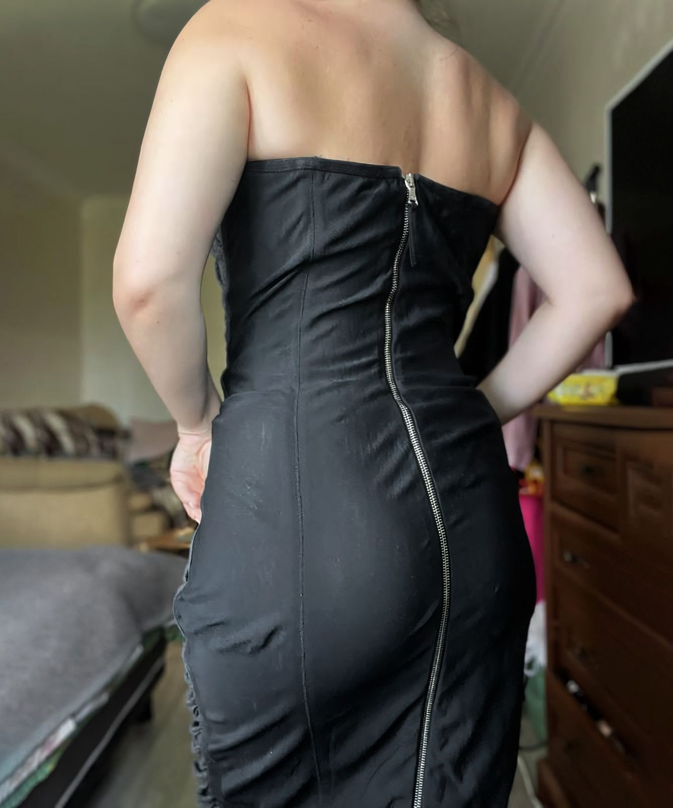 Dolce & Gabbana DOLCE GABBANA Dress Corset Zip D&G Dresses Black Gray Zip Size M / US 6-8 / IT 42-44 - 9 Thumbnail