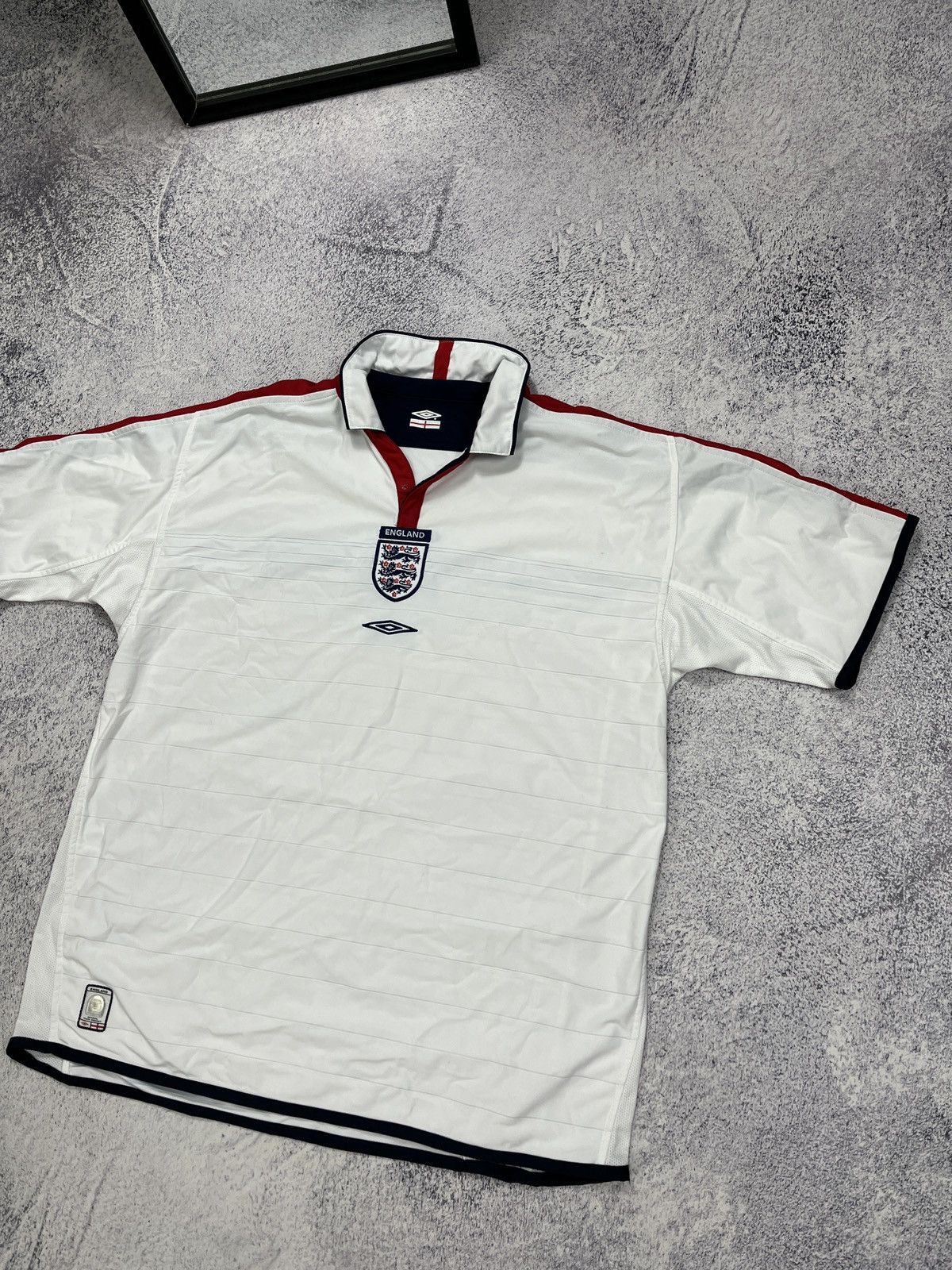 Umbro Vintage Umbro England 2003/05 Soccer Jersey Home Shirt Size US XXL / EU 58 / 5 - 3 Thumbnail