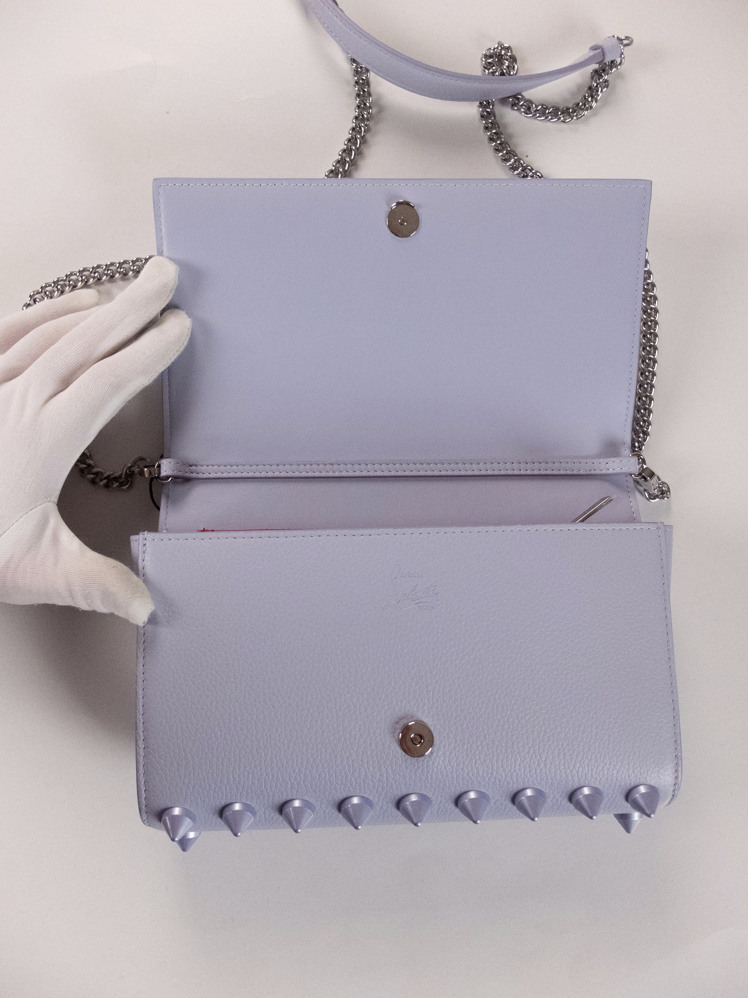 Christian Louboutin CHRISTIAN LOUBOUTIN Paloma lilac skylight studs shoulder bag Size ONE SIZE - 10 Thumbnail