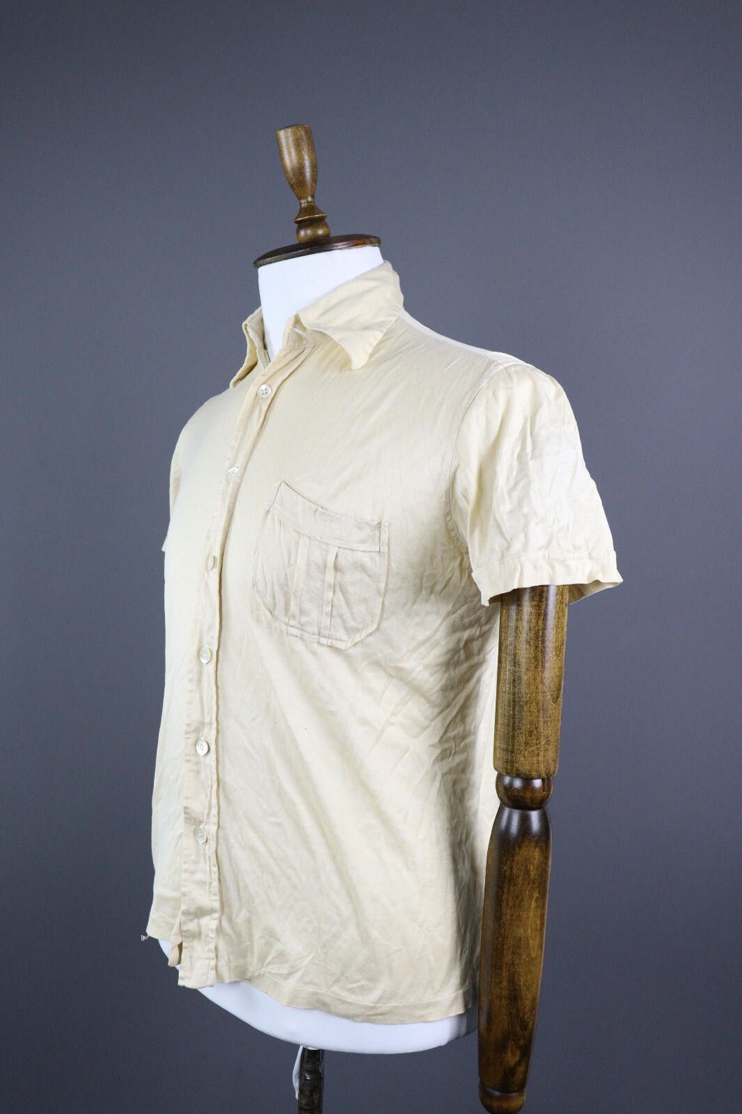 Ermenegildo Zegna Vintage Men Zegna Classic Ivory Summer Shirt Size 48 Size US M / EU 48-50 / 2 - 4 Thumbnail