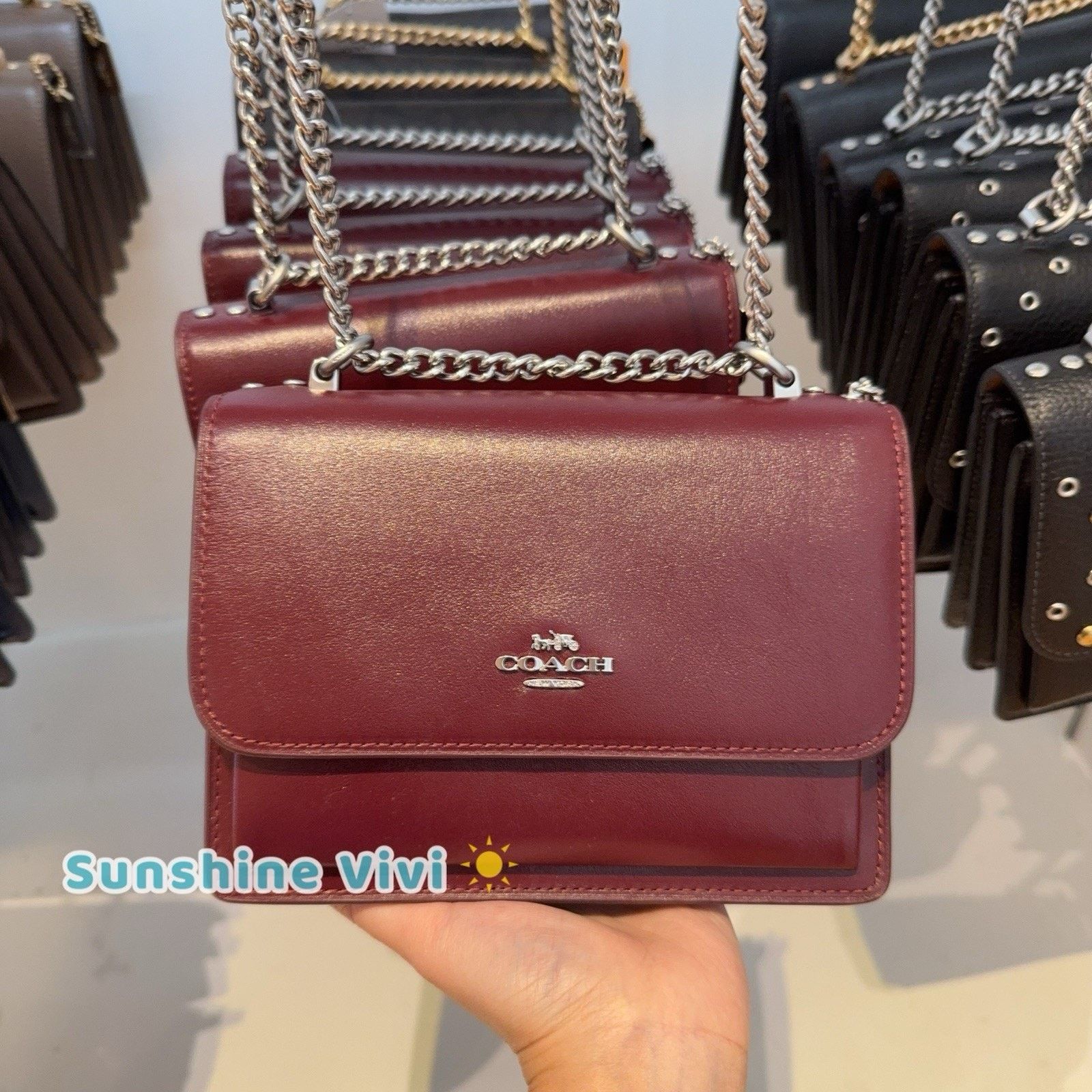 Coach NWT Coach Mini Klare Crossbody Bag CCE89 Leather DARK WINE Size ONE SIZE - 1 Thumbnail