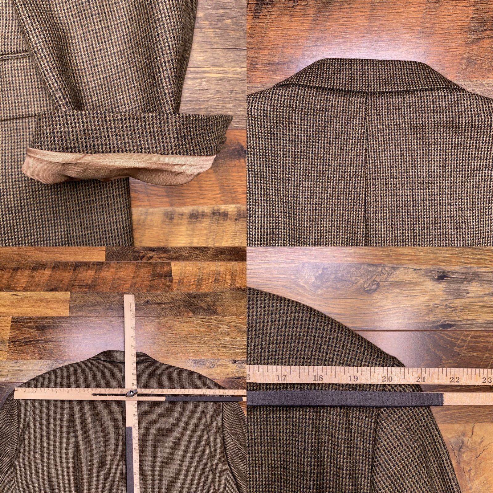 Chaps Chaps Sport Coat Blazer 46 Long Brown Wool Lambswool Regular Single-Breasted Notch Lapel Mens Jacket Coat Color Brown Brand Chaps Size 46 Long Size 46R - 8 Thumbnail
