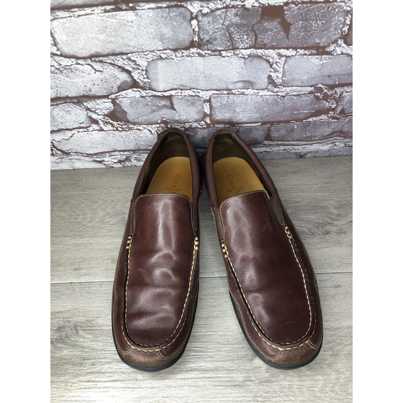 Cole Haan Cole Haan 161 C04059 C8 Tucker Venetian Brown Leather Loafer Size US 11 / EU 44 - 3 Thumbnail