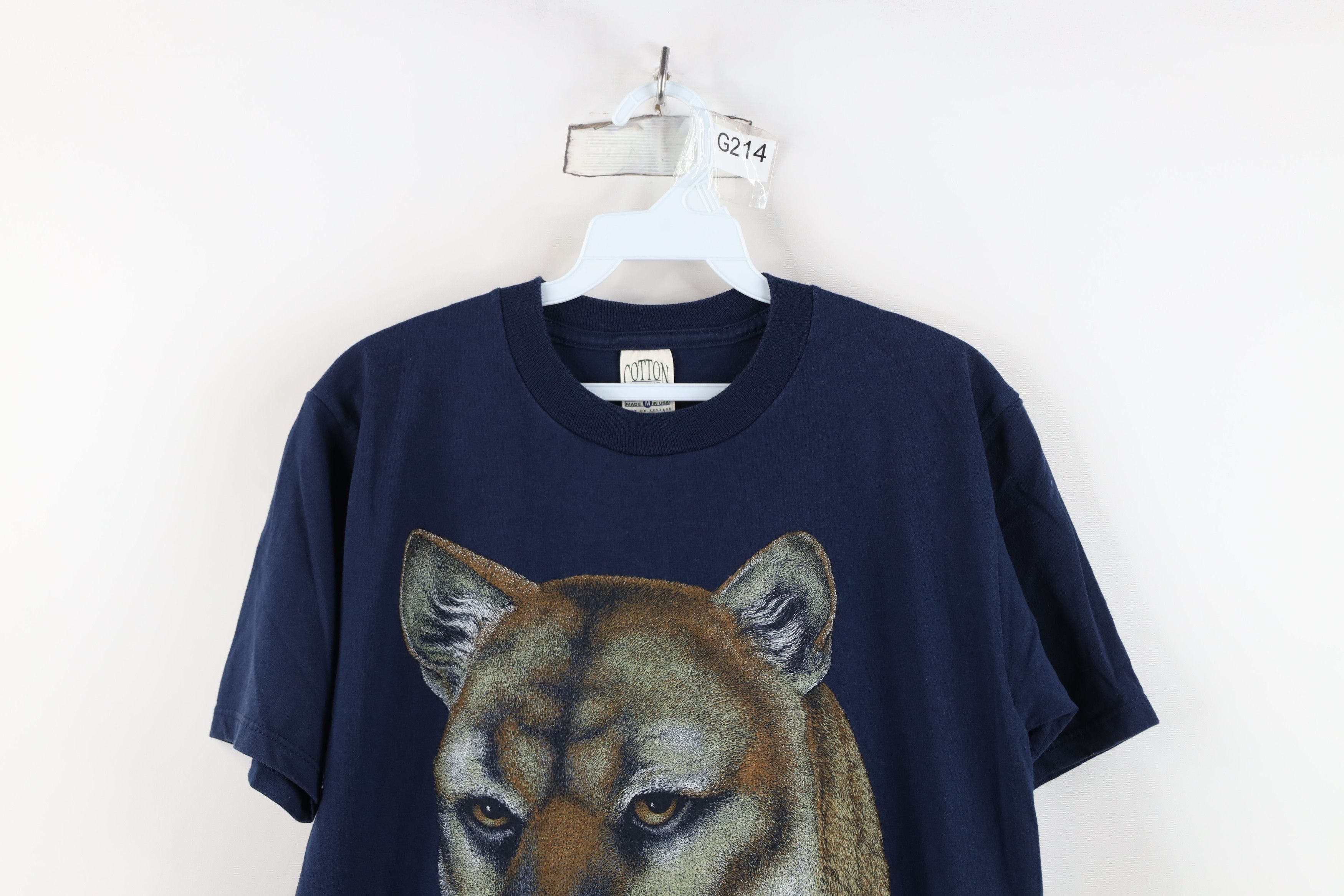 Vintage Vintage 90s Streetwear Wildlife Cougar Cat T-Shirt USA Size M / US 6-8 / IT 42-44 - 2 Thumbnail