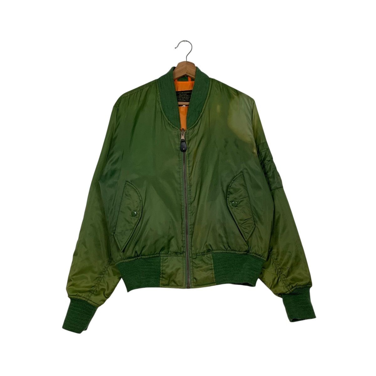 Vintage BE-J Work and Casual Trashed Bomber Jacket #2480-C111 Size US M / EU 48-50 / 2 - 1 Thumbnail