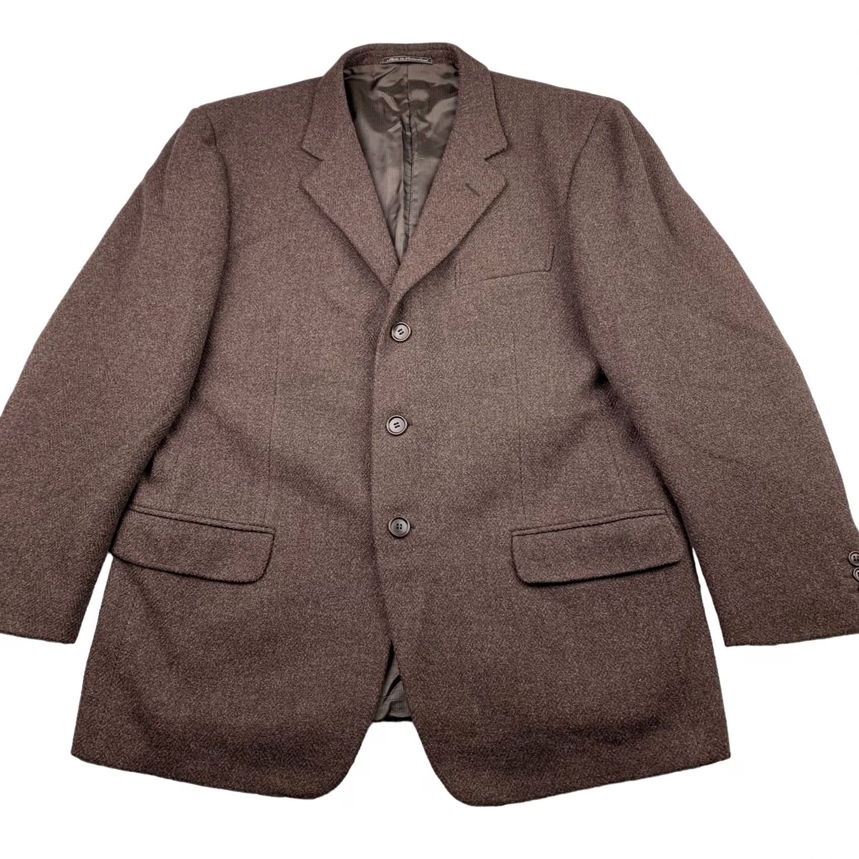 Ermenegildo Zegna VINTAGE Ermenegildo Zegna Blazer Luxury 3-Button Wool Flannel Notch Purple Herringbone 44R US 54 EU Mens Size 44R - 3 Thumbnail