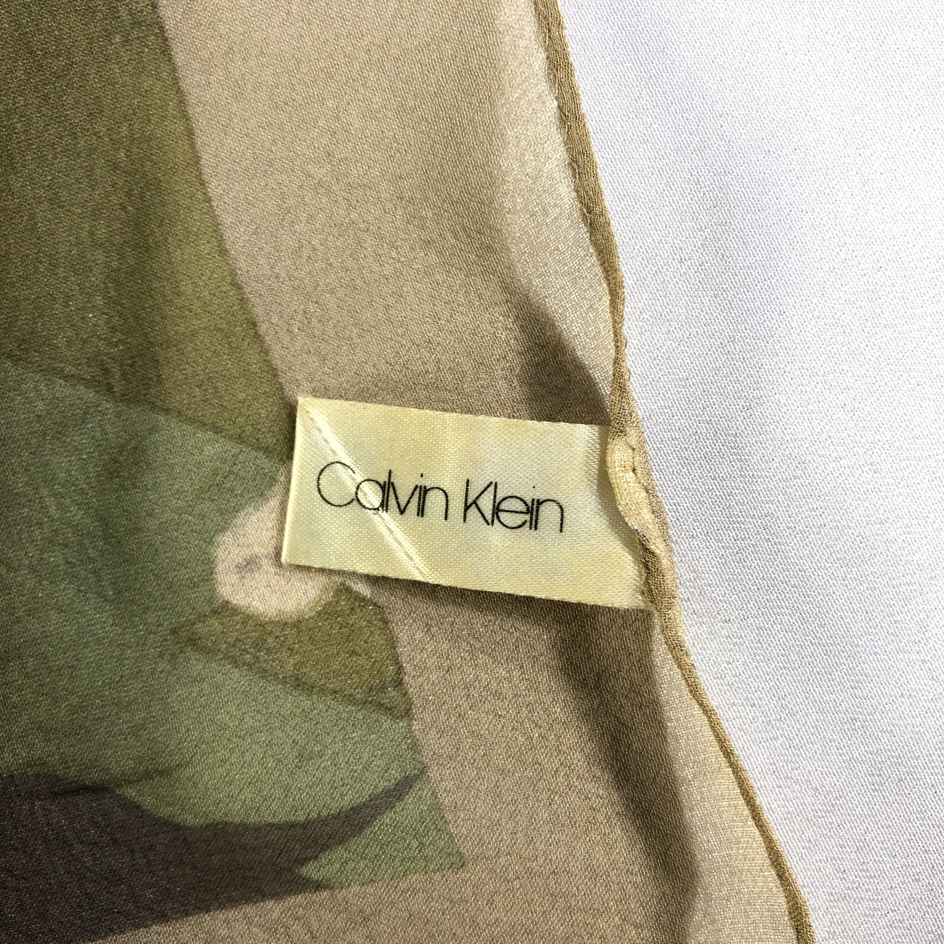 Calvin Klein × Vintage Vintage Calvin Klein Silk Scarf Size ONE SIZE - 6 Thumbnail