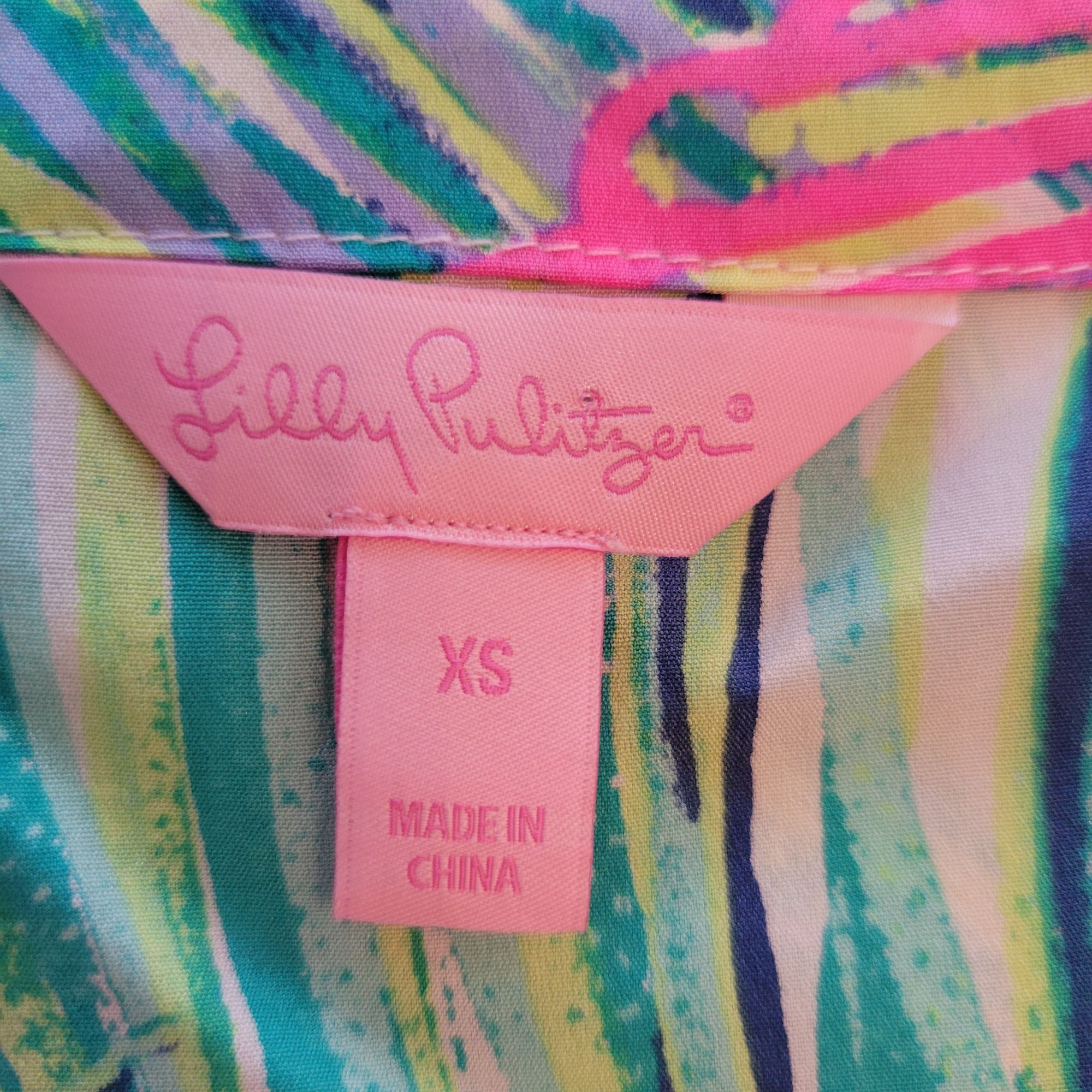 Lilly Pulitzer Lilly Pulitzer Off Shoulder Tropical Print Top XS Silk ADIRA Size XS / US 0-2 / IT 36-38 - 2 Thumbnail
