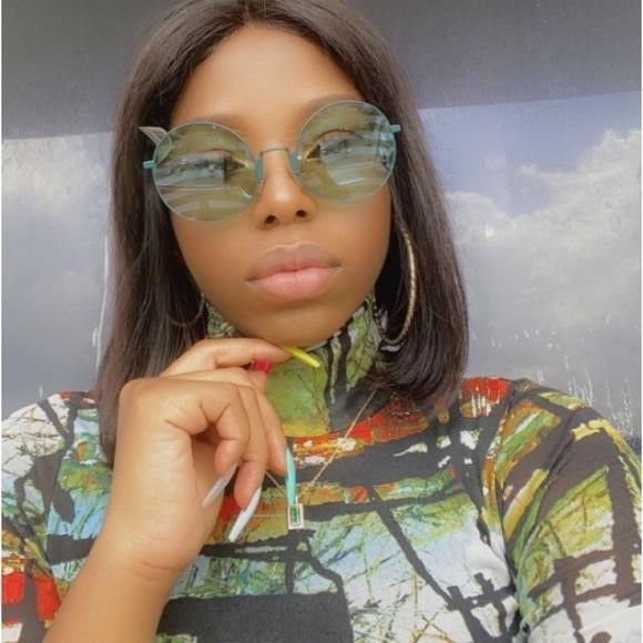 Fendi Fendi New Green Round Authentic Sunglasses Size ONE SIZE - 1 Thumbnail