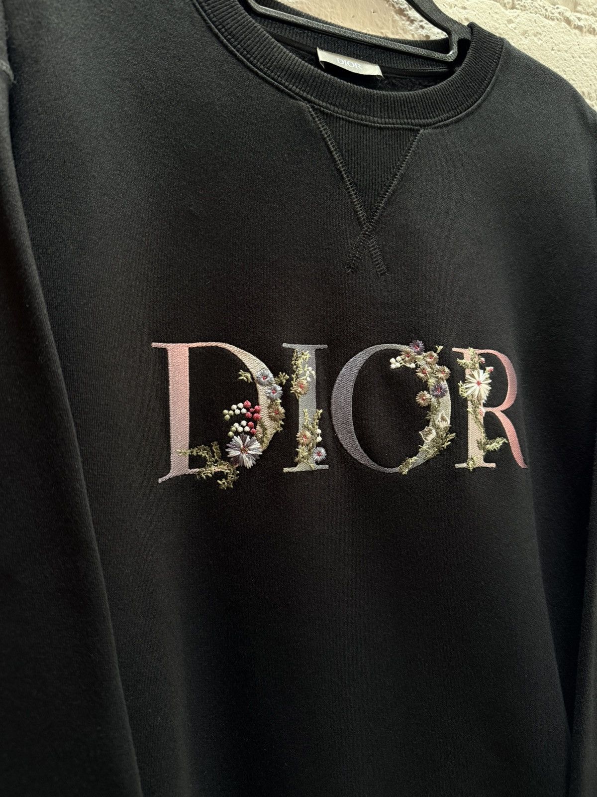 Dior SS21 Flowers Logo Crewneck Sweatshirt Size US XL / EU 56 / 4 - 2 Thumbnail