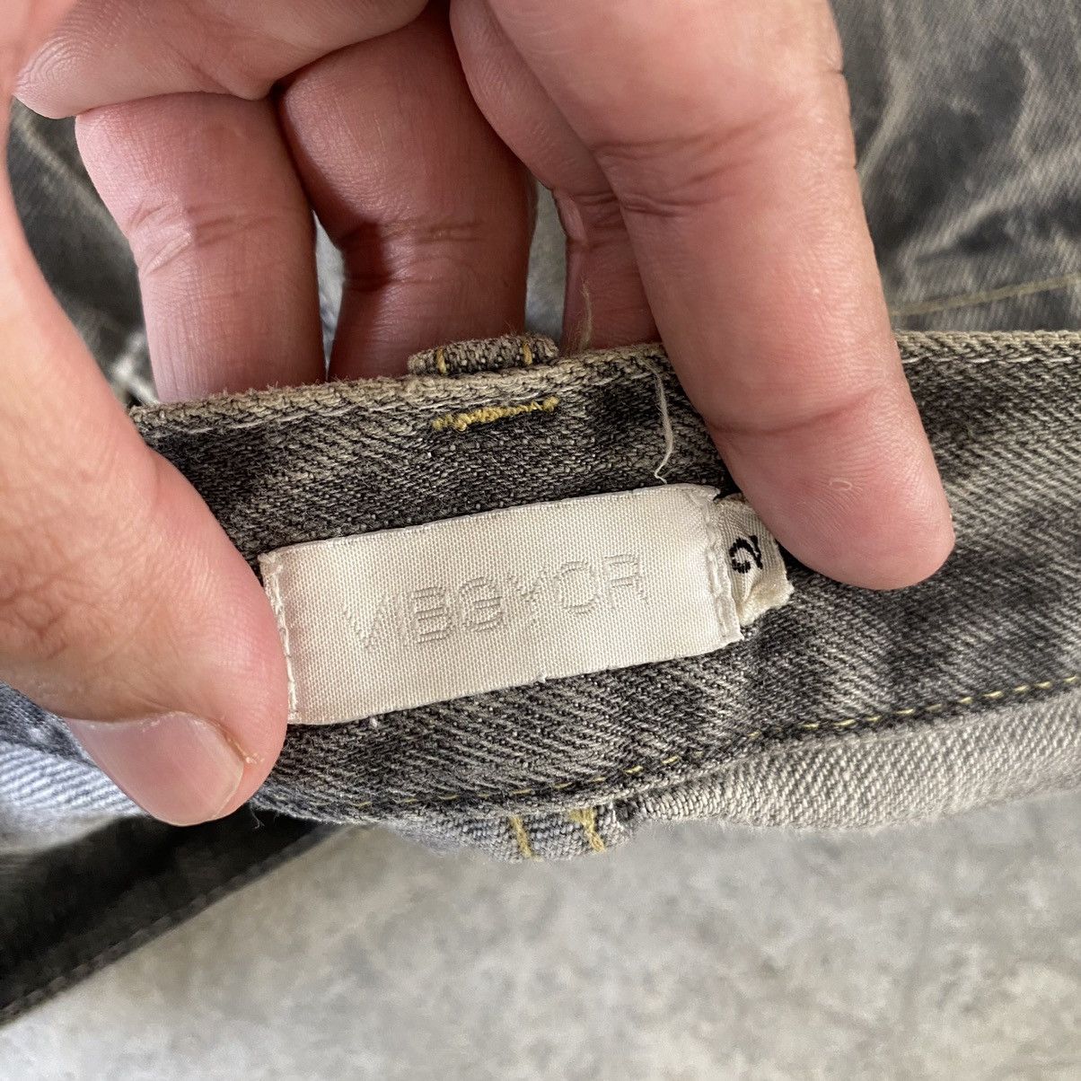 Japanese Brand Vintage Vibgyor Ash Grey Reworked Repaired Jeans Size US 28 / EU 44 - 17 Thumbnail