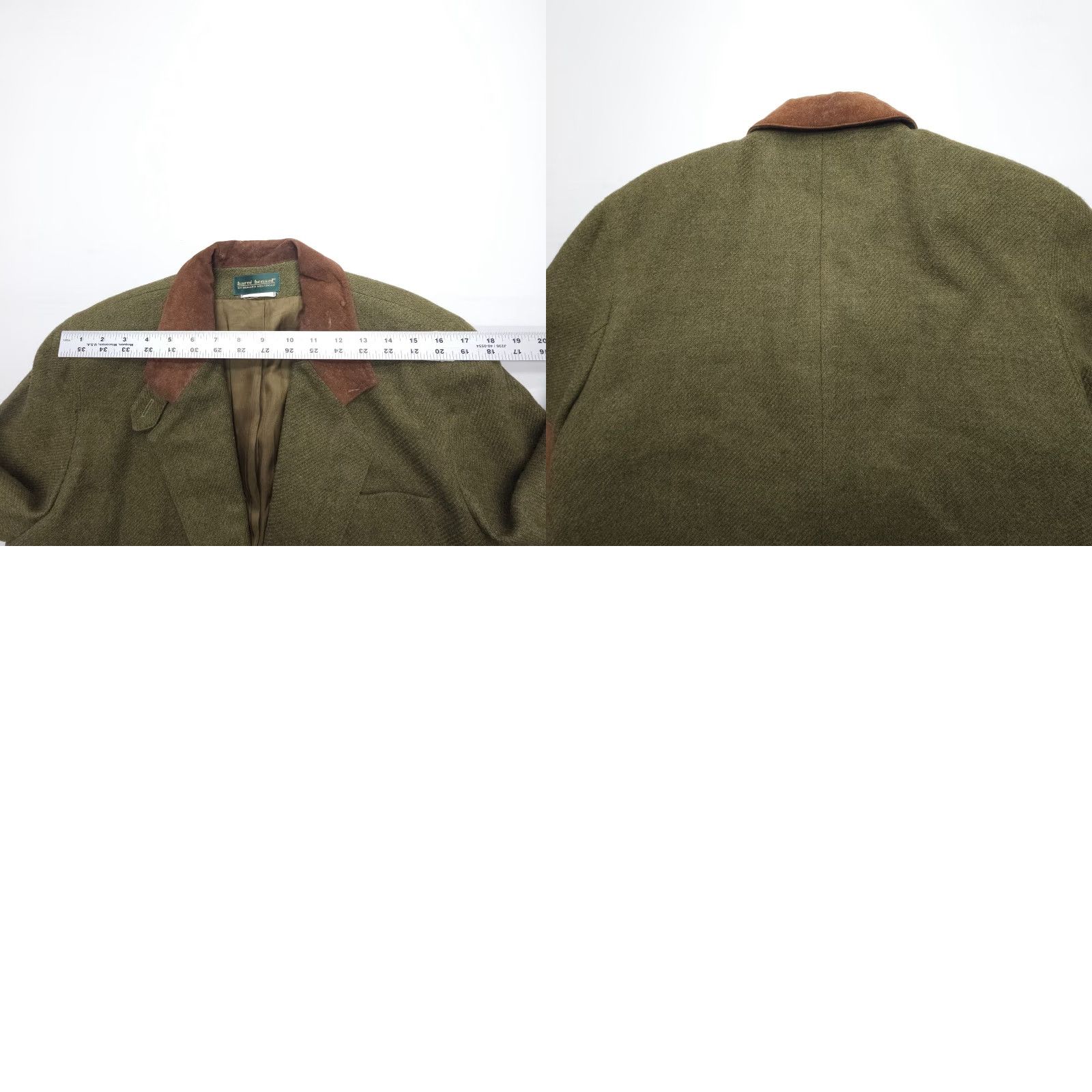 Vintage VINTAGE harvé benard Blazer Womens 14 Green Wool Elbow Patches Benard Holtzman 90s Army 80s Classic Jacket Coat Full Set of Keywords? Size XL / US 12-14 / IT 48-50 - 9 Thumbnail