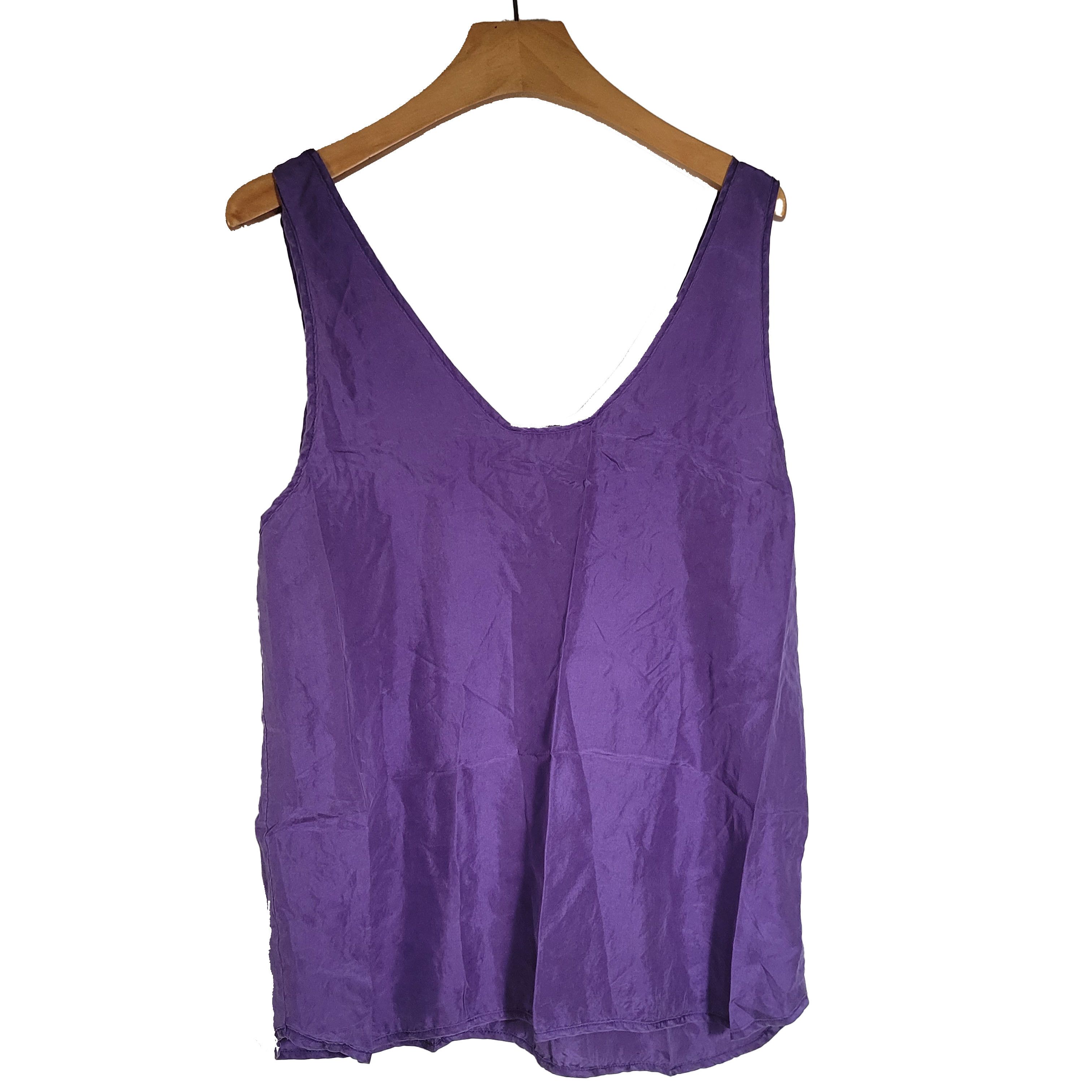 Other Women's 100% Silk Size S SleevelessTank Top SBK114 Size S / US 4 / IT 40 - 3 Thumbnail