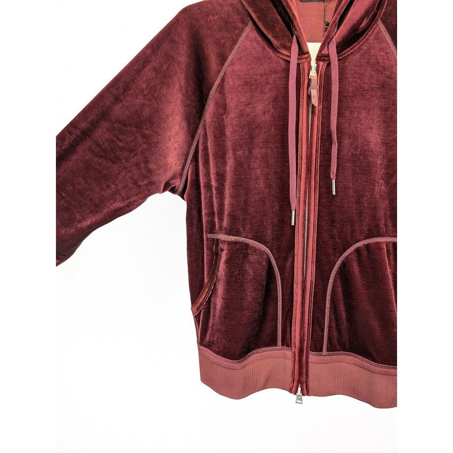 Tom Ford o1rshd1 Cut and Sewn Zipper Hoodie Jacket in Burgundy Size US S / EU 44-46 / 1 - 6 Thumbnail