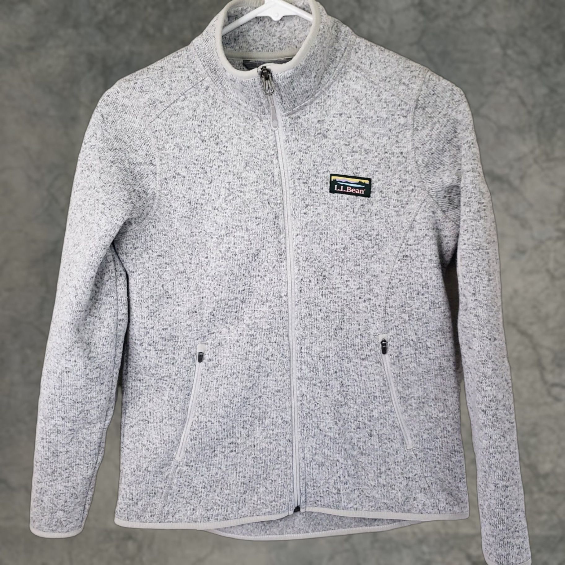 Vintage LL Bean Better Sweater Jacket Gray Heathered Full Zip Women's XS Petite Mock Neck Zip Casual Outdoors 90s? Size XS / US 0-2 / IT 36-38 - 1 Thumbnail