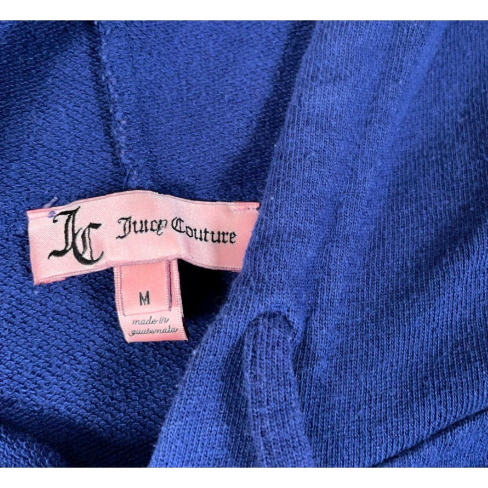 Juicy Couture VINTAGE VTG Juicy Couture Cropped Hoodie Bell Sleeve Sweatshirt Women's Medium Blue Size M / US 6-8 / IT 42-44 - 3 Thumbnail