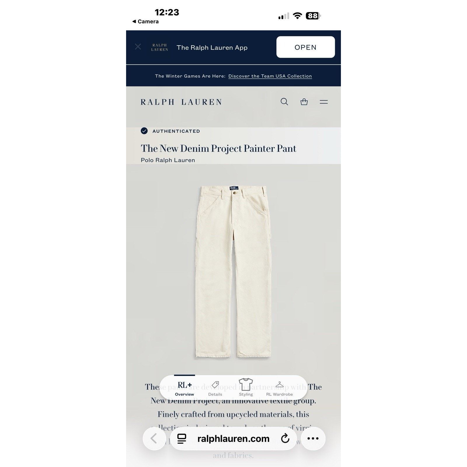 Polo Ralph Lauren Polo Ralph Lauren The New Denim Project Painter Pant Size 36 Size US 36 / EU 52 - 7 Thumbnail