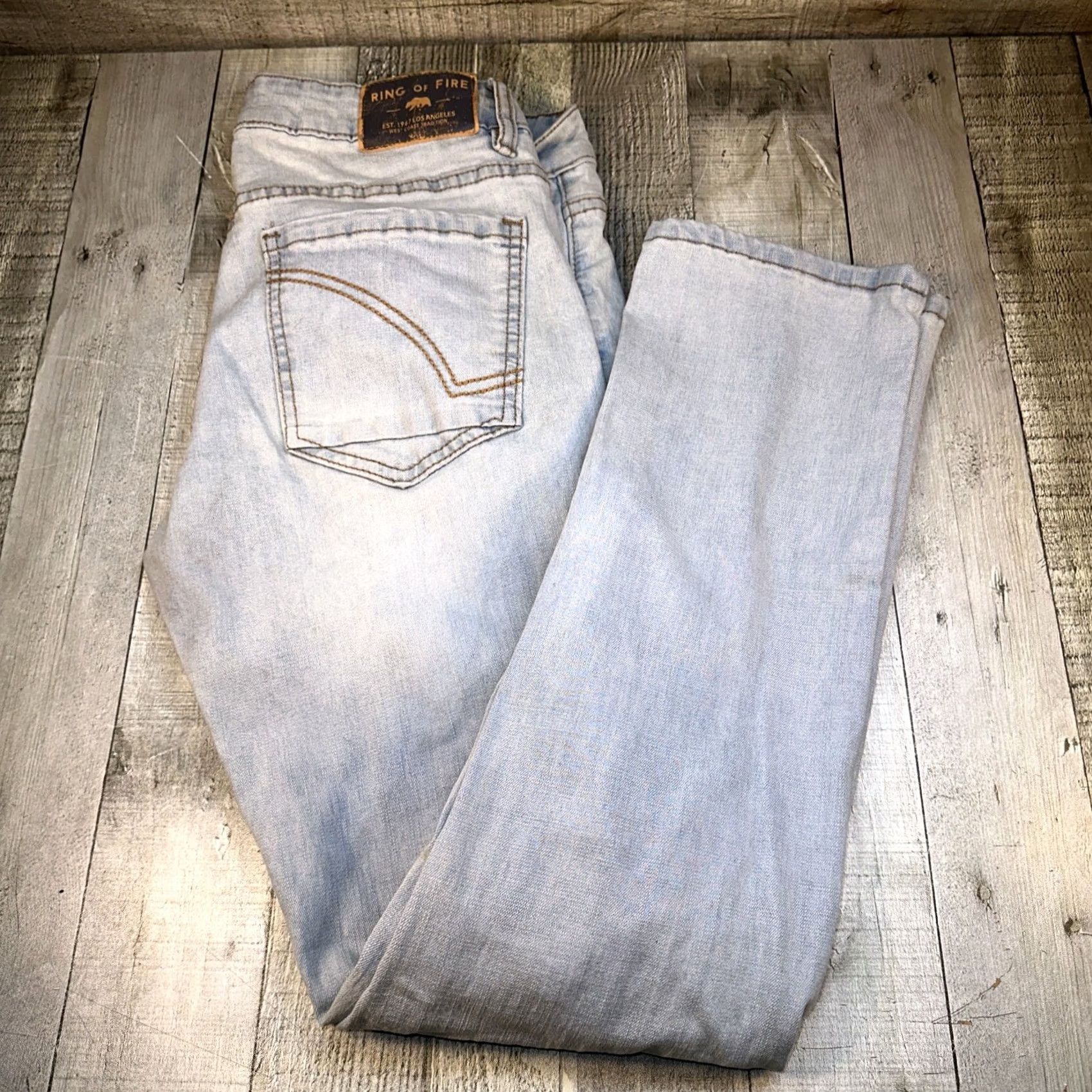 Ring Of Fire Ring of Fire Jeans Men 31x30 Denim Slim Regular Blue Cotton Blend Logo Casual Skinny Pants Size US 31 - 6 Thumbnail