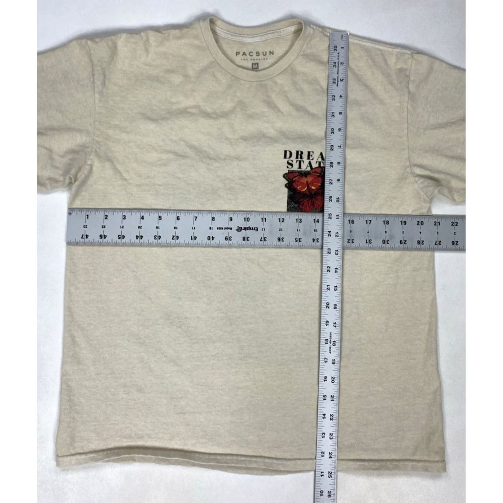 Pacsun Pacsun Dream State Butterfly Graphic Shirt Women Medium Beige Size M / US 6-8 / IT 42-44 - 6 Thumbnail