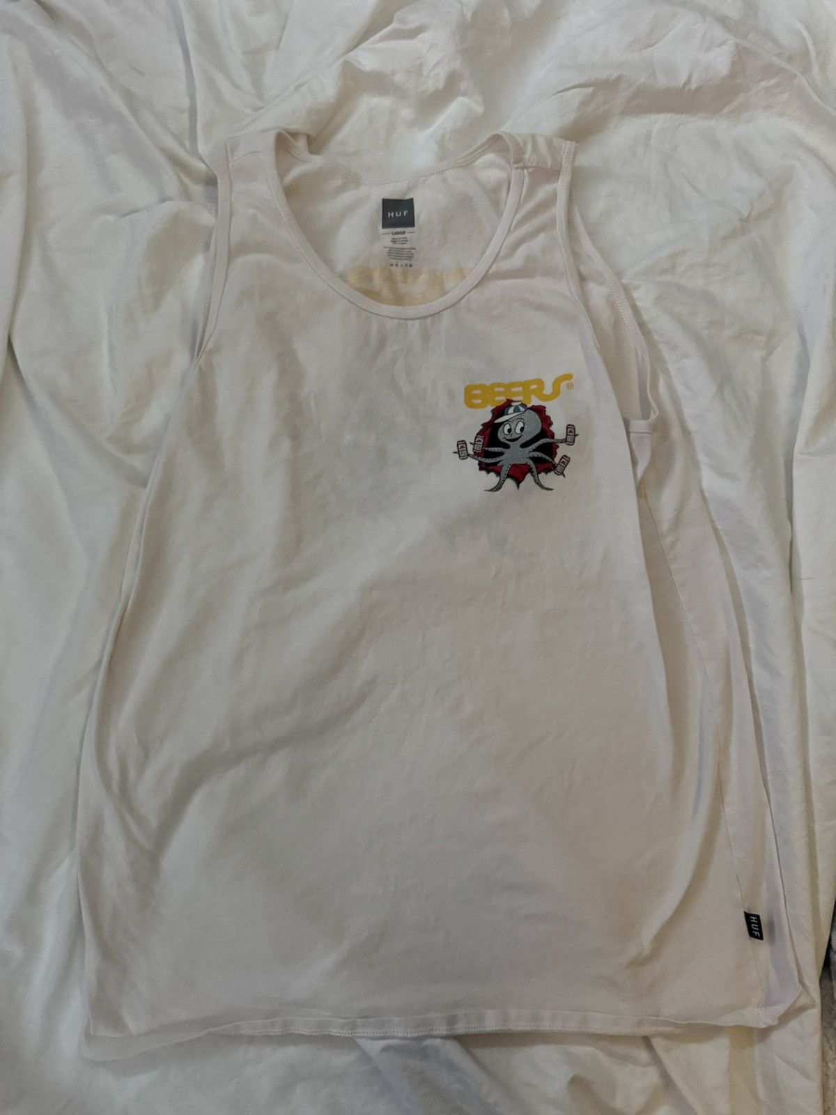 Huf HUF BEERS white tank top Size US L / EU 52-54 / 3 - 1 Thumbnail