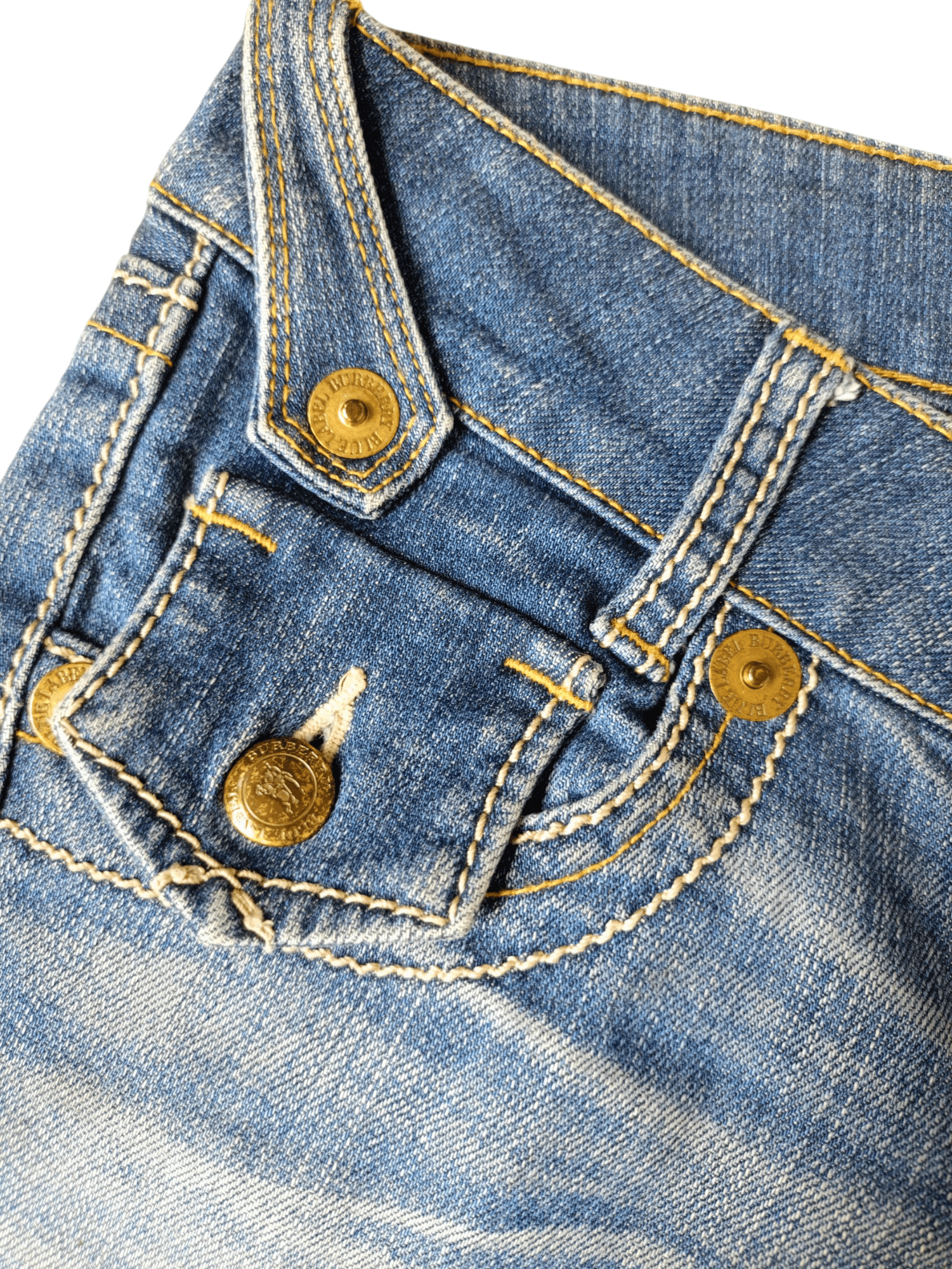 Burberry × Vintage Burberry London Blue Label Vintage Streetwear Denim Bootcut Size 25" / US 0 / IT 36 - 7 Thumbnail