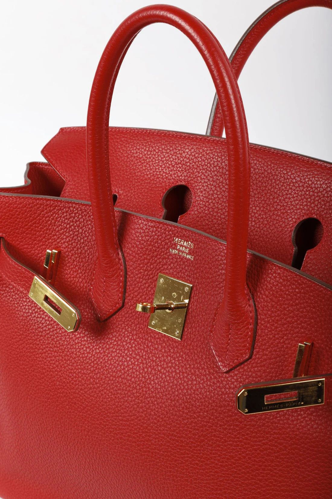 Hermes Hermès Birkin 35 Rouge Casaque Clemence GHW Size ONE SIZE - 10 Thumbnail